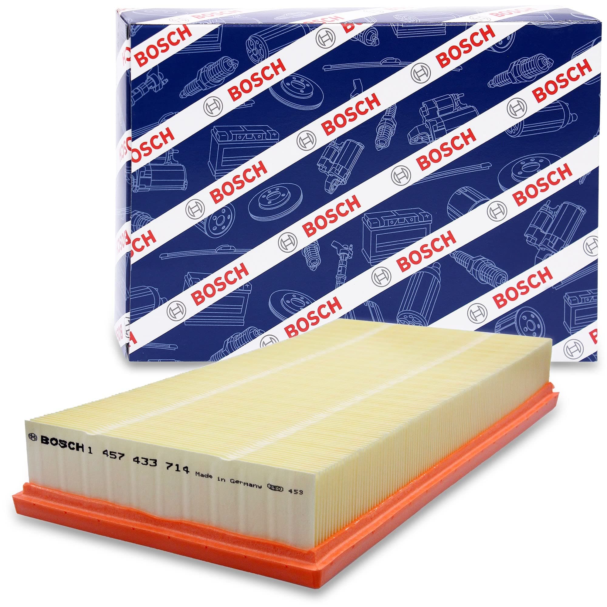 Bosch S3714 Car Air Filter - Separates Particles from the Air Intake - Moisture-resistant plus High Tensile Strength