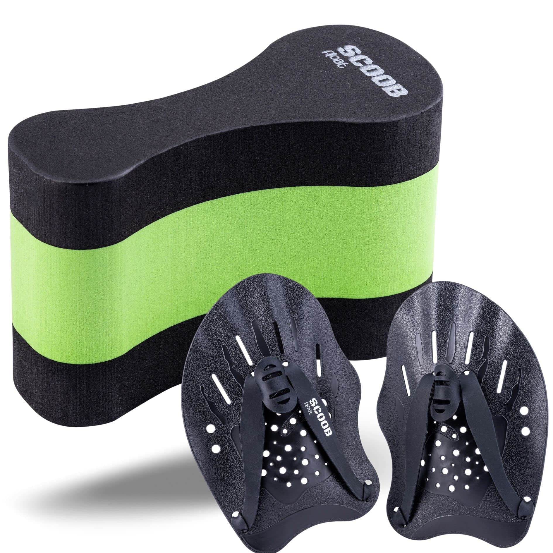 Pull Buoy + Hand Paddles set for Adults and Kids Swimming Aid Accessories for Strength Training Swim Floats Pool Exercise Equipment Kit for Men Women Children and Junior Sea Open Water Aids (2, Kids)