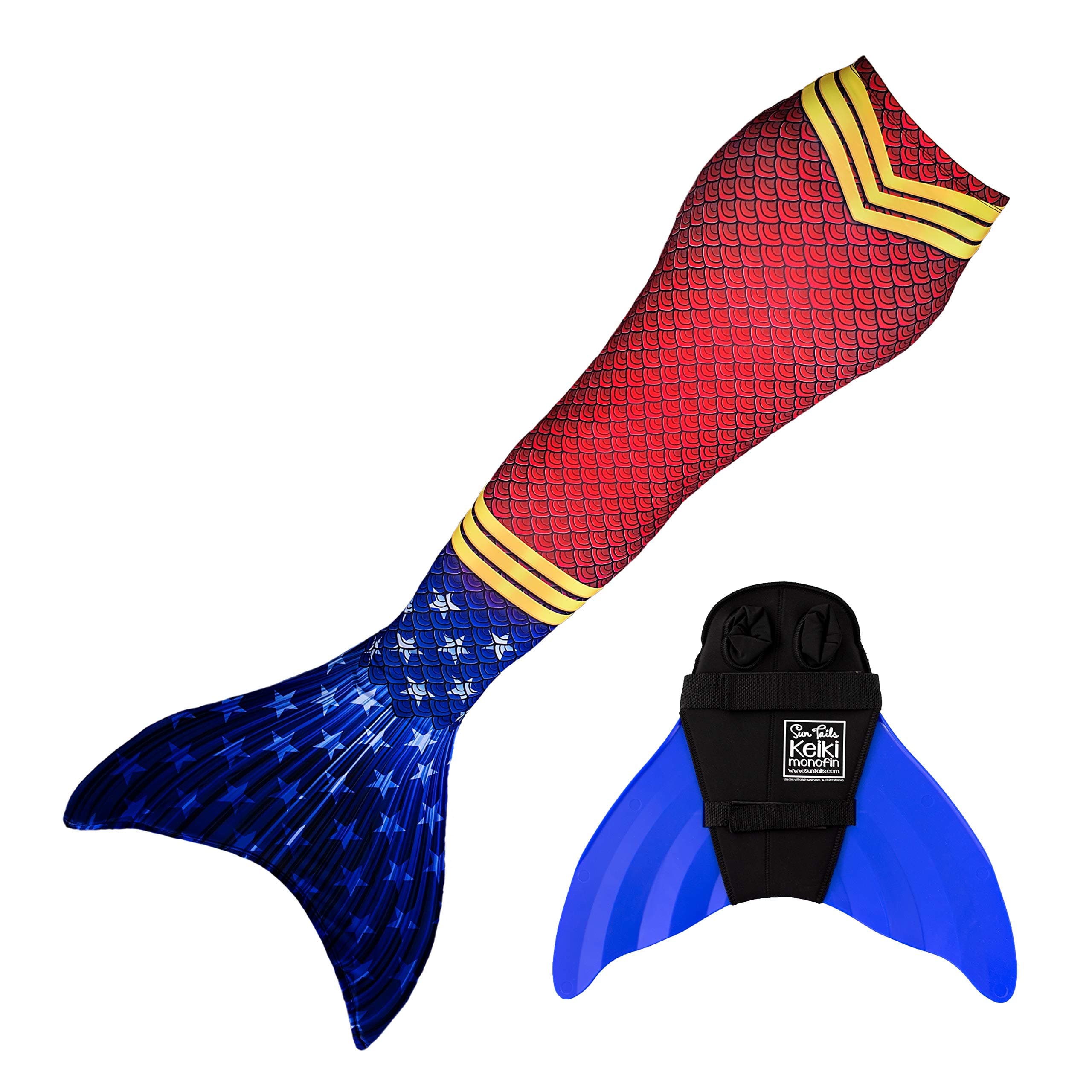 Sun Tails Mermaid Tails for Swimming for Girls, Kids, and Adults with Monofin