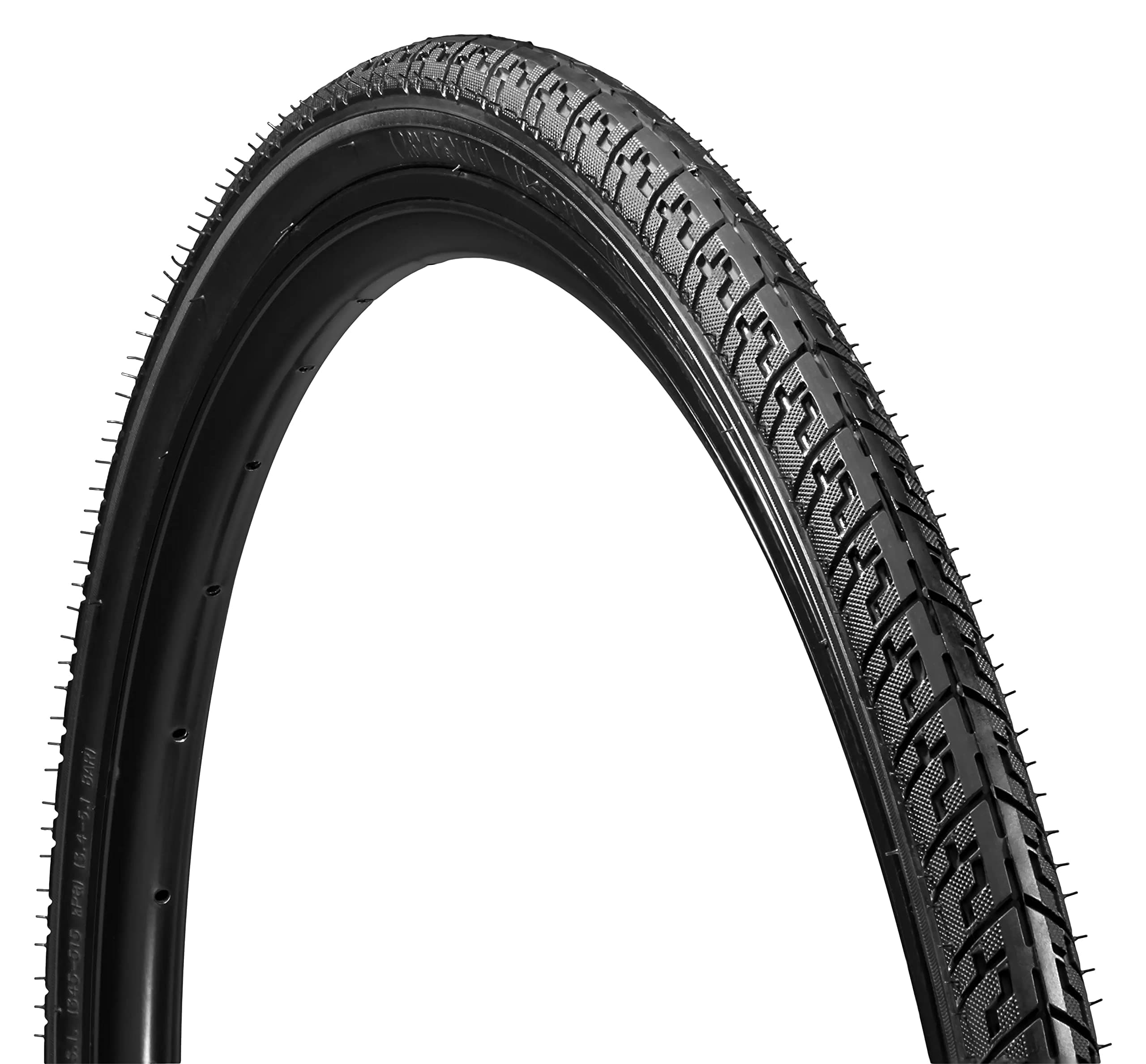 Replacement Bike Tire, 700c x 38 Hybrid Bike Tire, Combination Tread, Puncture Guard, Fits Internal Rim Widths 17mm to 23mm, PSI Range 50 to 75