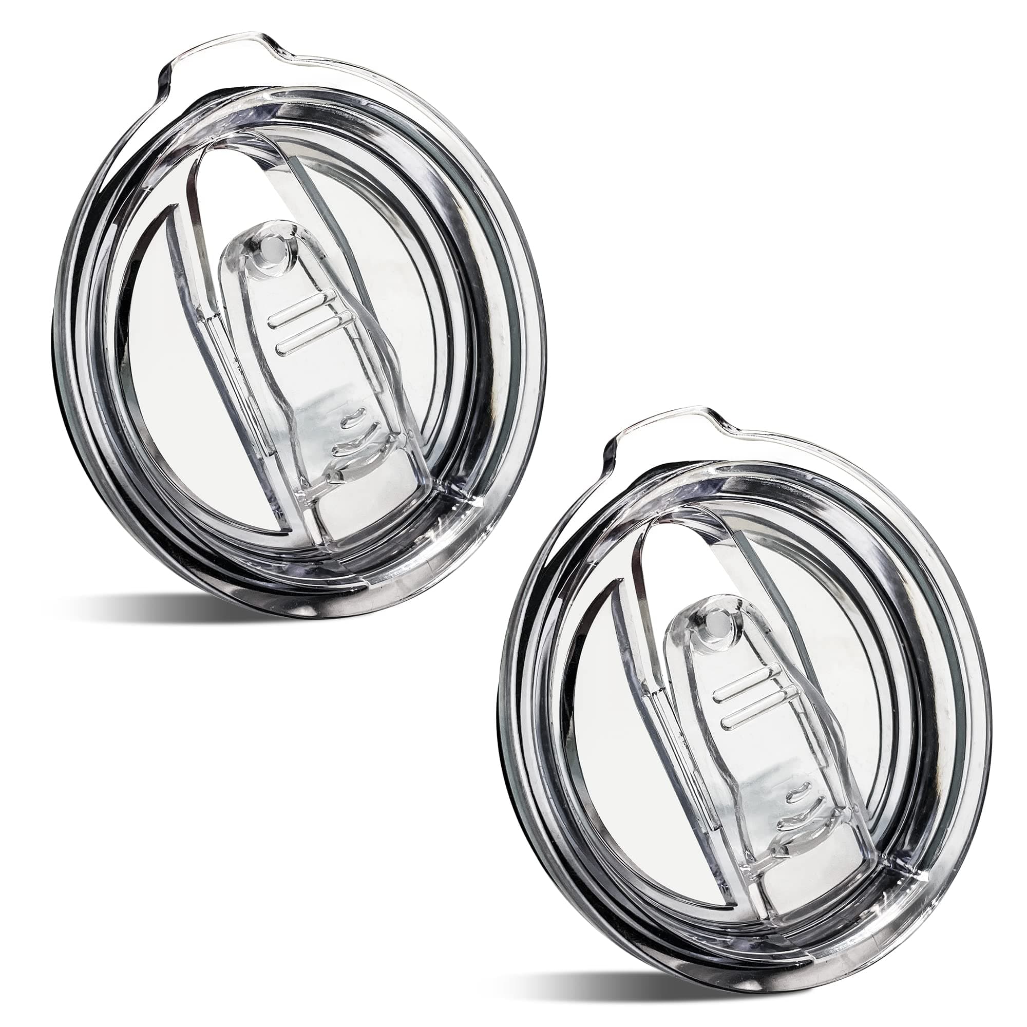 20oz Tumbler Replacement Lids Spill Proof Splash Resistant Lids Covers for 3.25in Cup Mouth Compatible with Classic Stainless Steel Tumblers YETI Rambler Atlin, Beast Juro SUNWILL Cup (2 Pack)