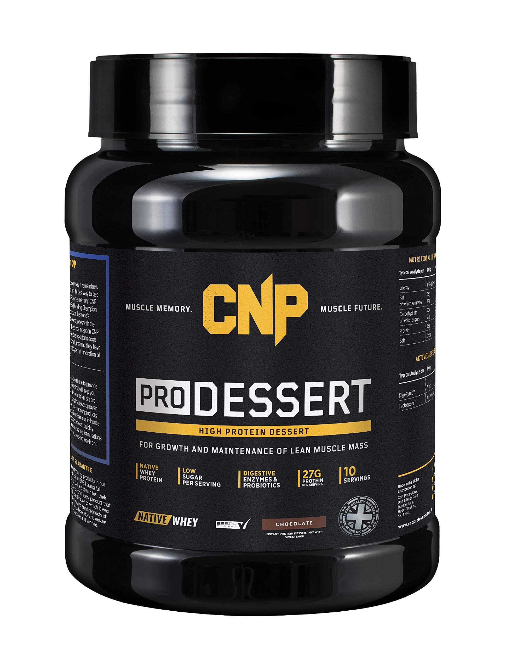 Dorian Yates CNP Professional ProDessert Instant Protein Pudding Mix, Chocolate, Single Serving Envelopes (Pack of 15)
