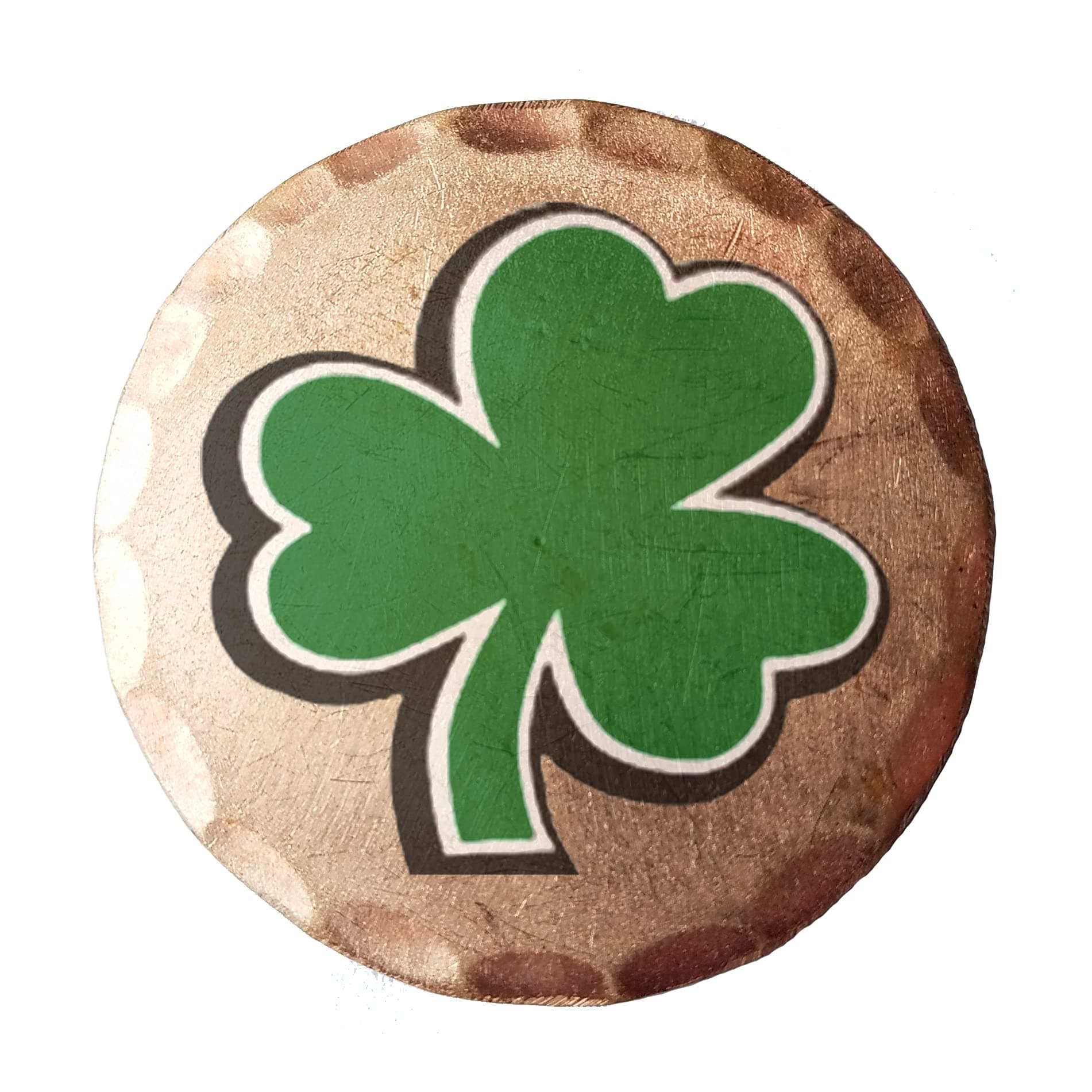 Shamrock Clover Copper Golf Ball Marker by Sunfish