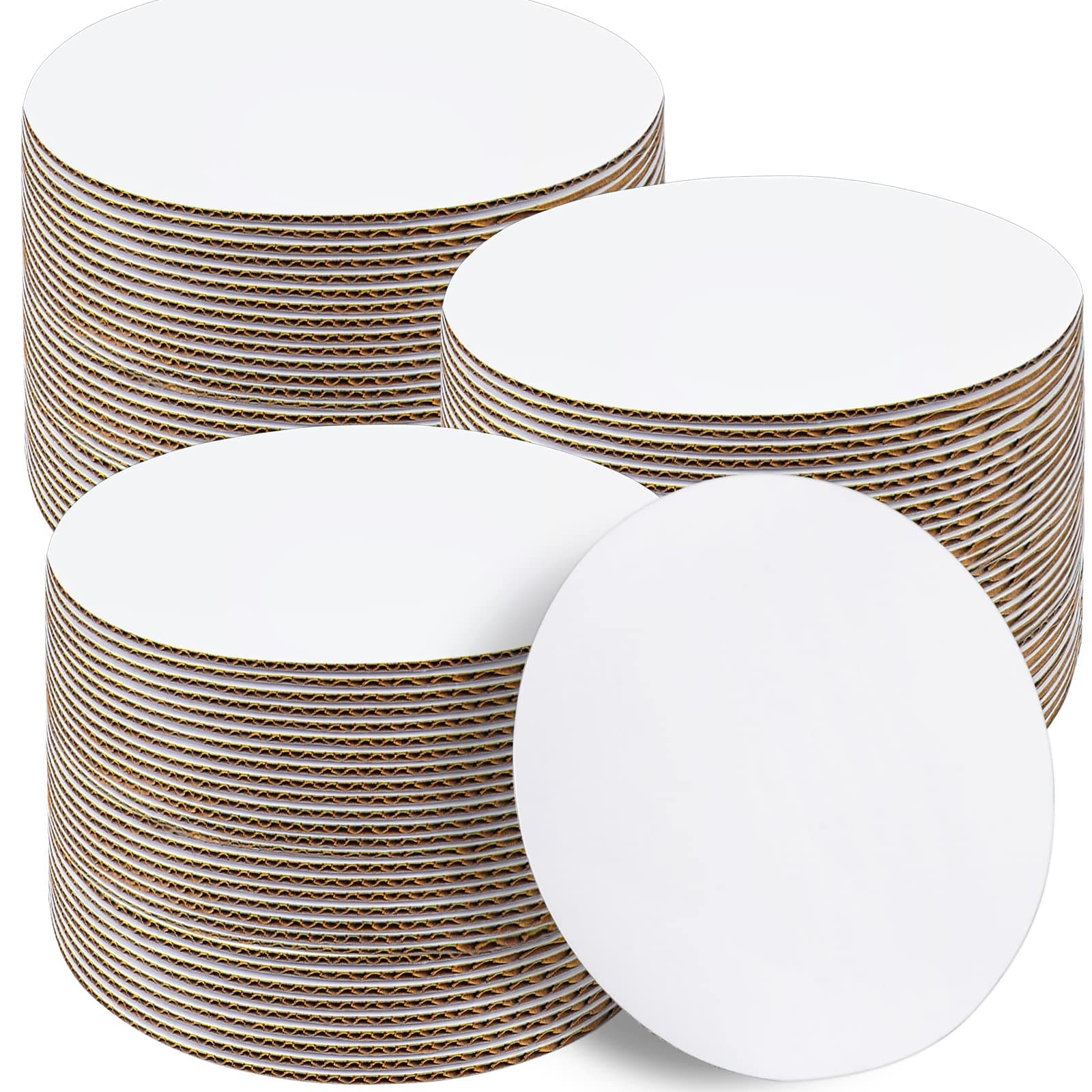 Sudaya Cake Boards 50 PCS, Cake Boards 10 Inch Round, Cardboard Cake Rounds, Disposable Cake Plates, Food Grade Cake Base Cake Tray Cake Circles, 10 Inch Cake Board White Cardboard Circles Round Base