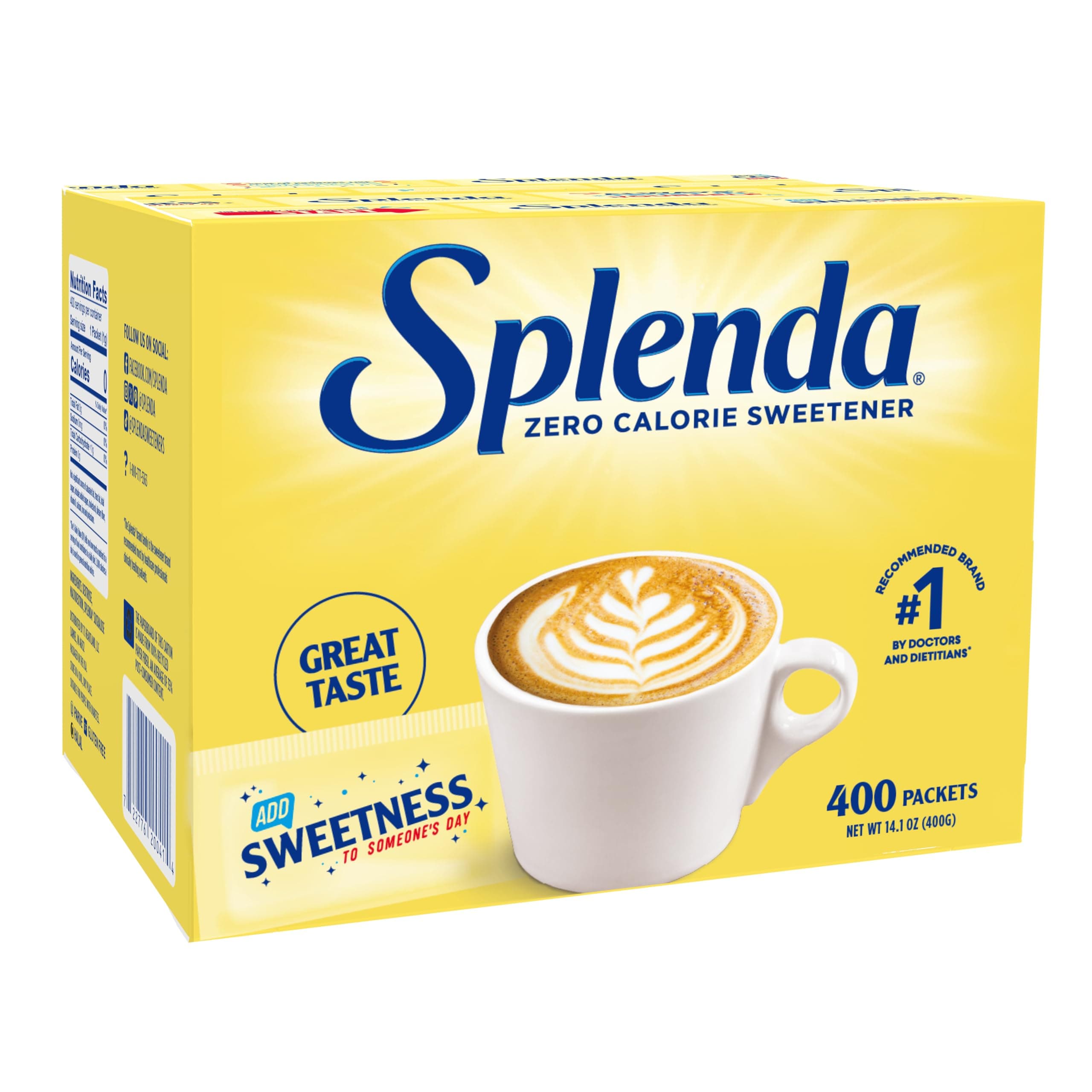 Splenda Calorie Free Sweetener, Pack of 400