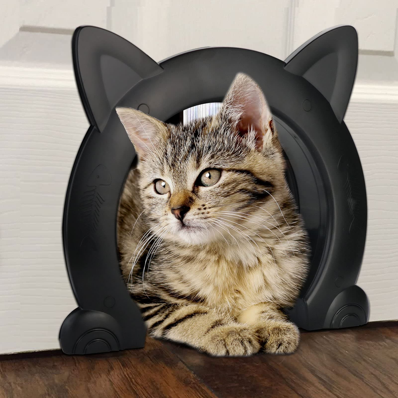 Cat Door for Interior Door,Indoor Cat Door,Pet Doors for Cat, 10.55"*2.45"*9.05" (L)