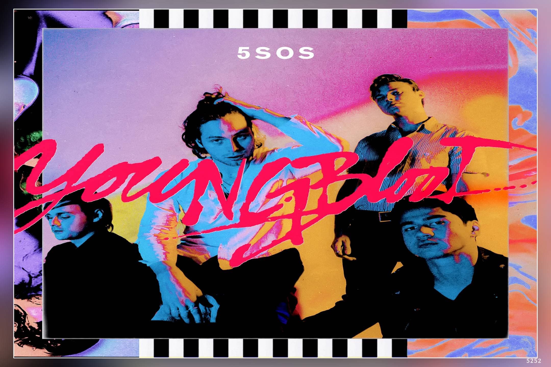 POSTERNEST Album Cover 5 Seconds Of Summer: Youngblood Poster Matte Finish Paper Print 12 x18 Inch (Multicolor) -5252