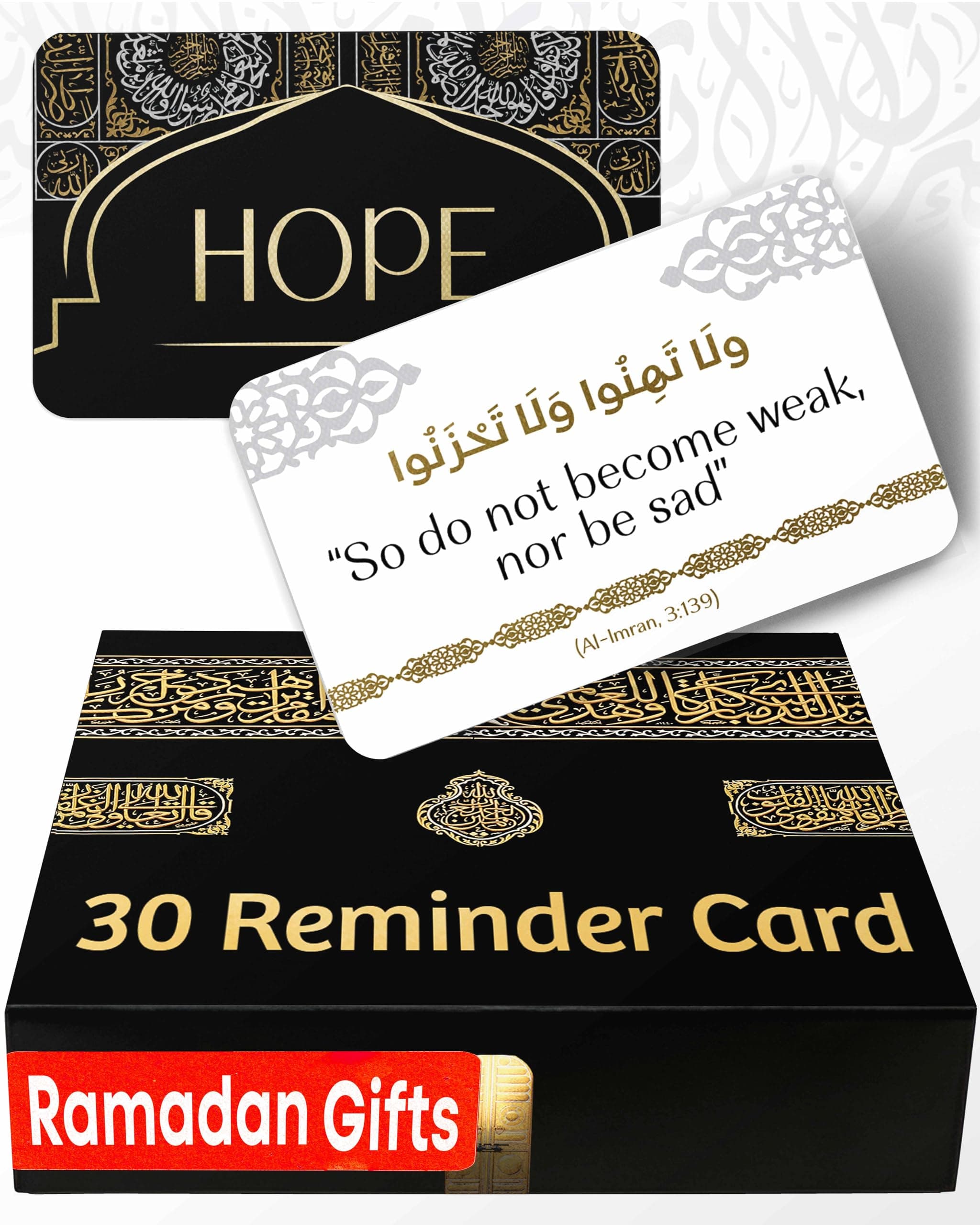 OLEEK eid gifts islamic quranic verses cards (30 Daily Reminders) - islamics gift for women - muslim gifts for men - eid decorations for home 2026 - ramadan dua cards - eids gift islamics decor