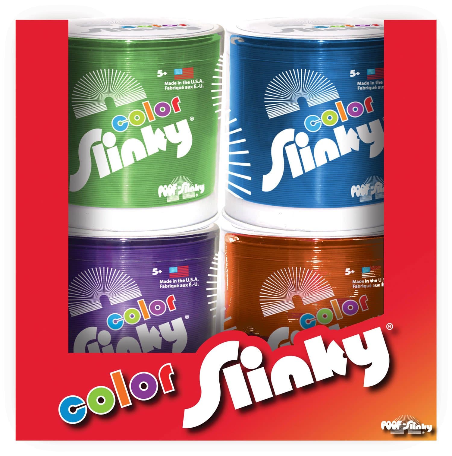 4-Pack Colored Metal Original Slinky