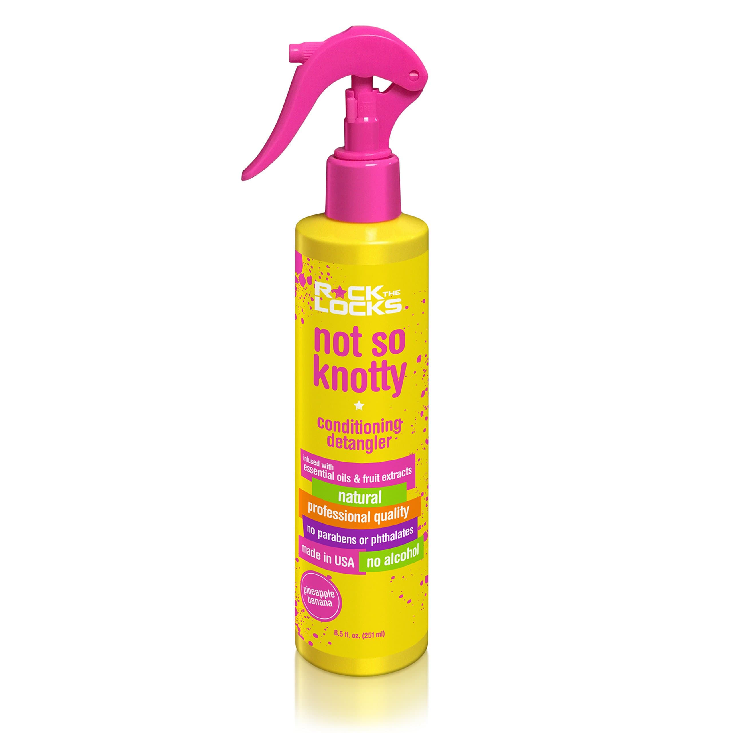 Rock the Locks Kids Not So Knotty Conditioning Detangler, Natural, Toxin and Paraben Free, Phthalate Free, 8.5 fl. oz.