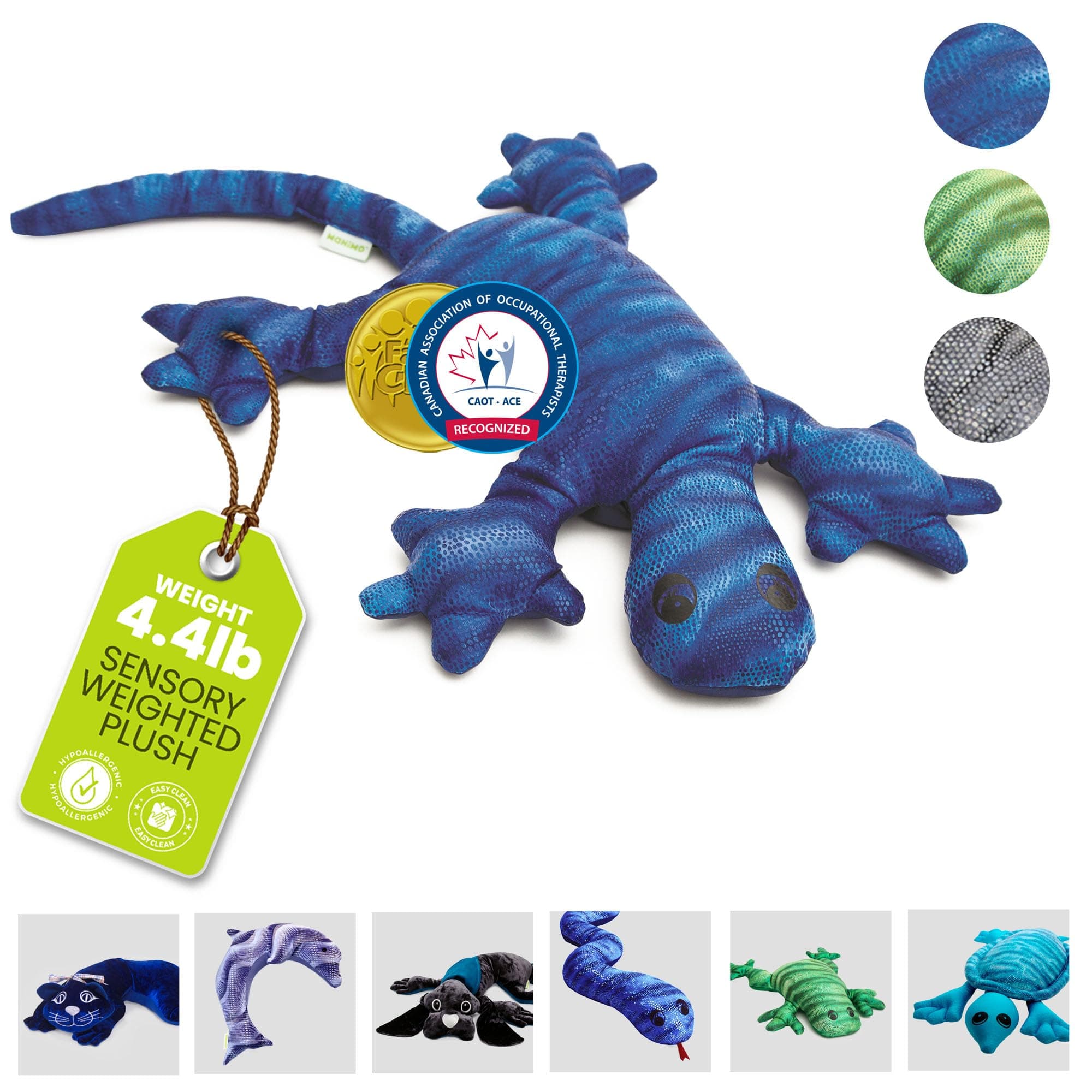 Manimo Lizard Weighted Animal, 2kg, Blue
