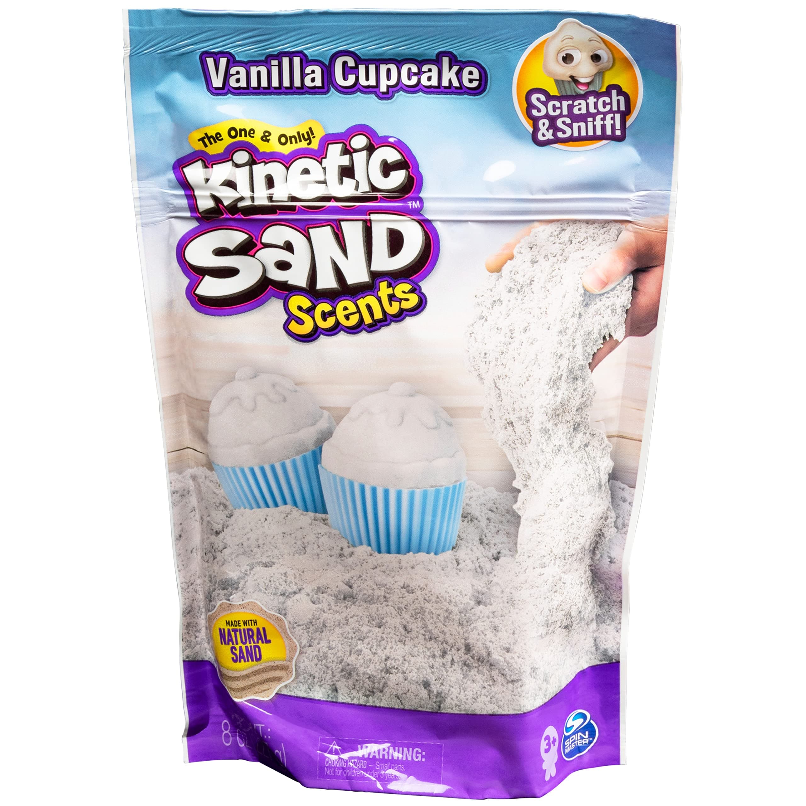 Kinetic SandScents, 8oz Vanilla Cupcake White Scented, for Kids Aged 3 and Up