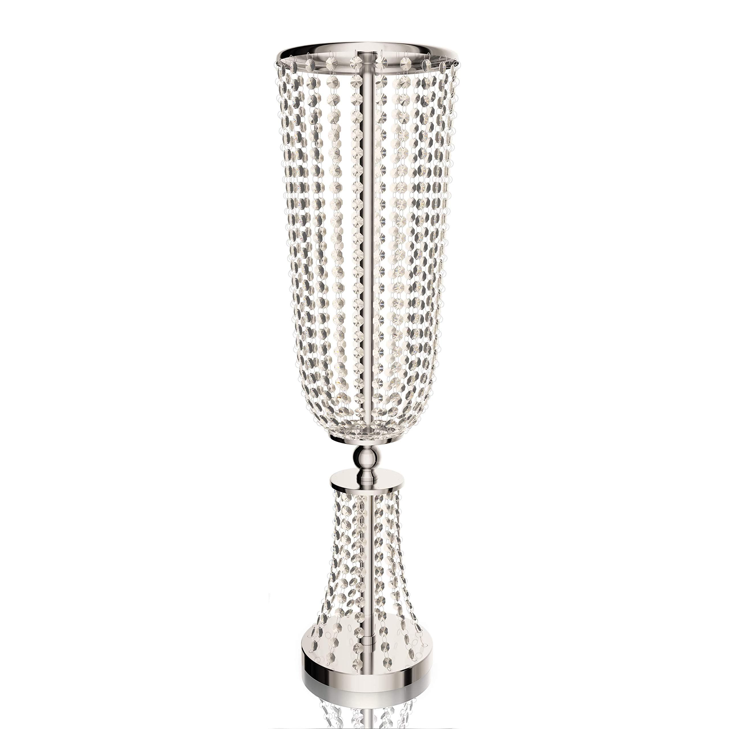 Silver Wedding Centerpieces & Wedding Decorations for Reception | Centerpieces for Dining Room Table, Living Room Decor & Kitchen Decor | Silver Vase for Wedding Decor & Centerpieces for Wedding Table