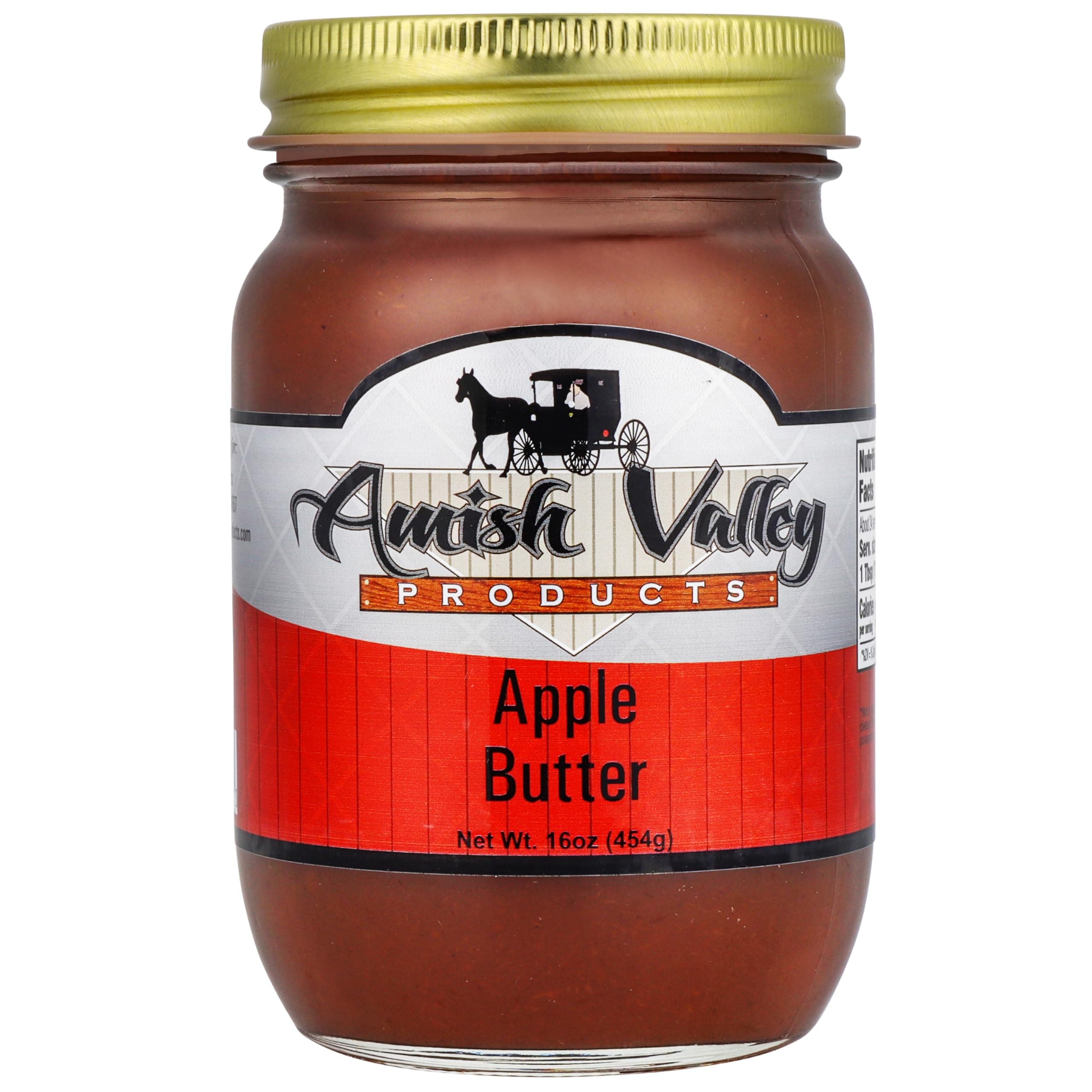 Amish Valley Products Apple Butter Glass Jar Old Fashioned Homestyle Slow Cooked (No Corn Syrup)