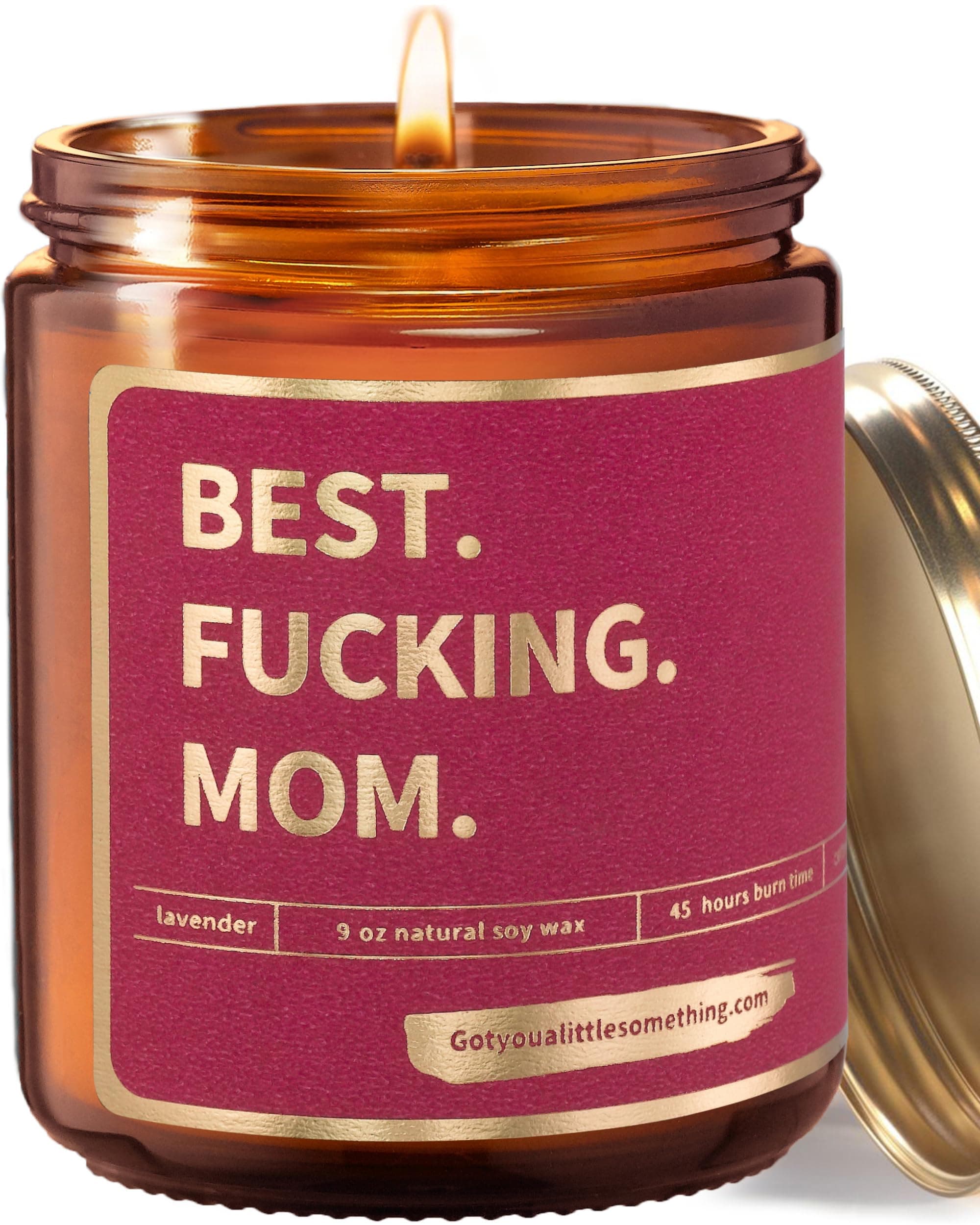 Birthday Gift for Mom | Funny Best Mom Ever Lavender Vanilla Soy Wax Candle - Christma Gift from Daughter, Son | Cool Birthday Gifts from Kids | Christmas Presents Ideas | Best Mother Funny Gag Candle