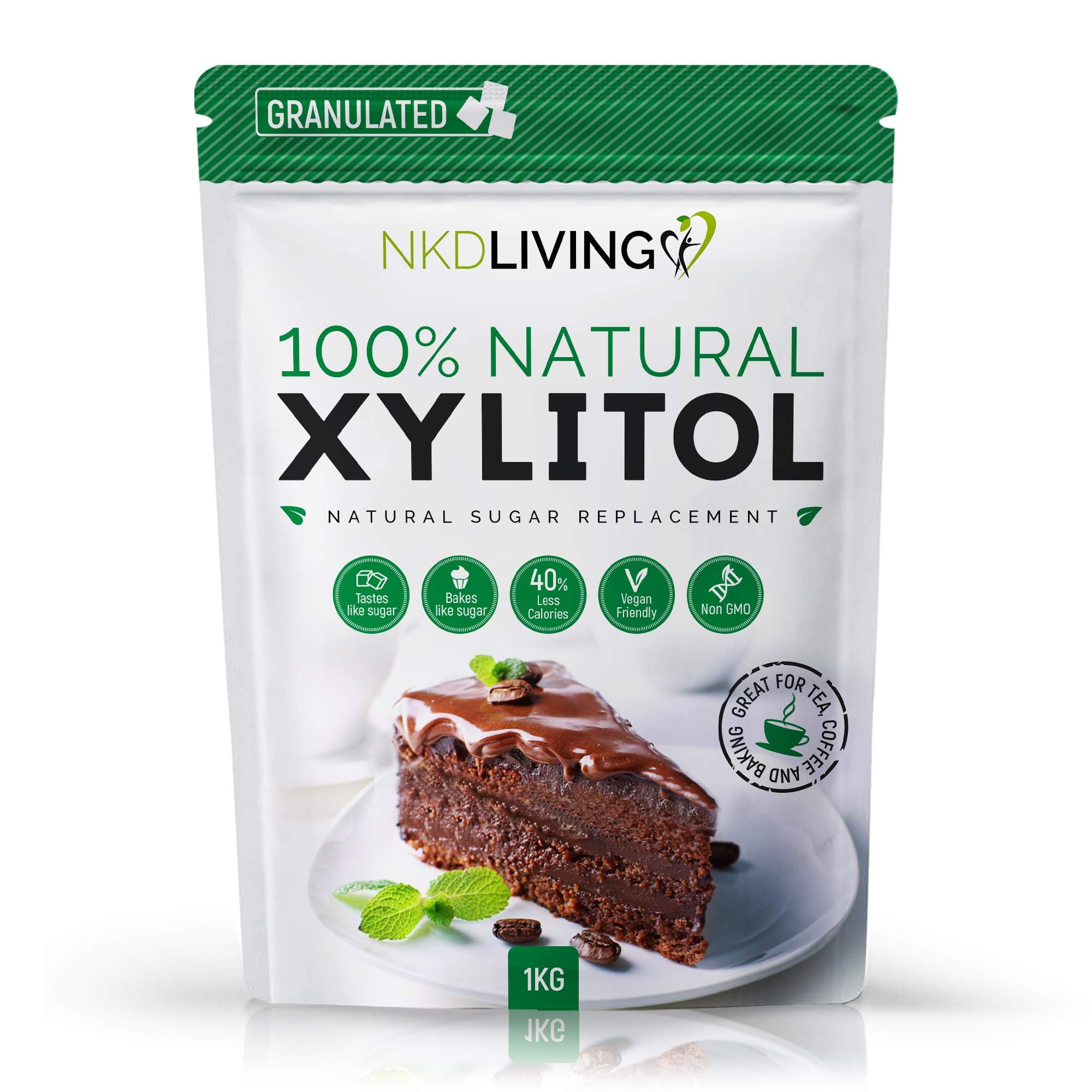 XYLITOL 2 Kg Natural Sugar Alternative (1 x 2kg), UK Brand, Non-GMO Certified
