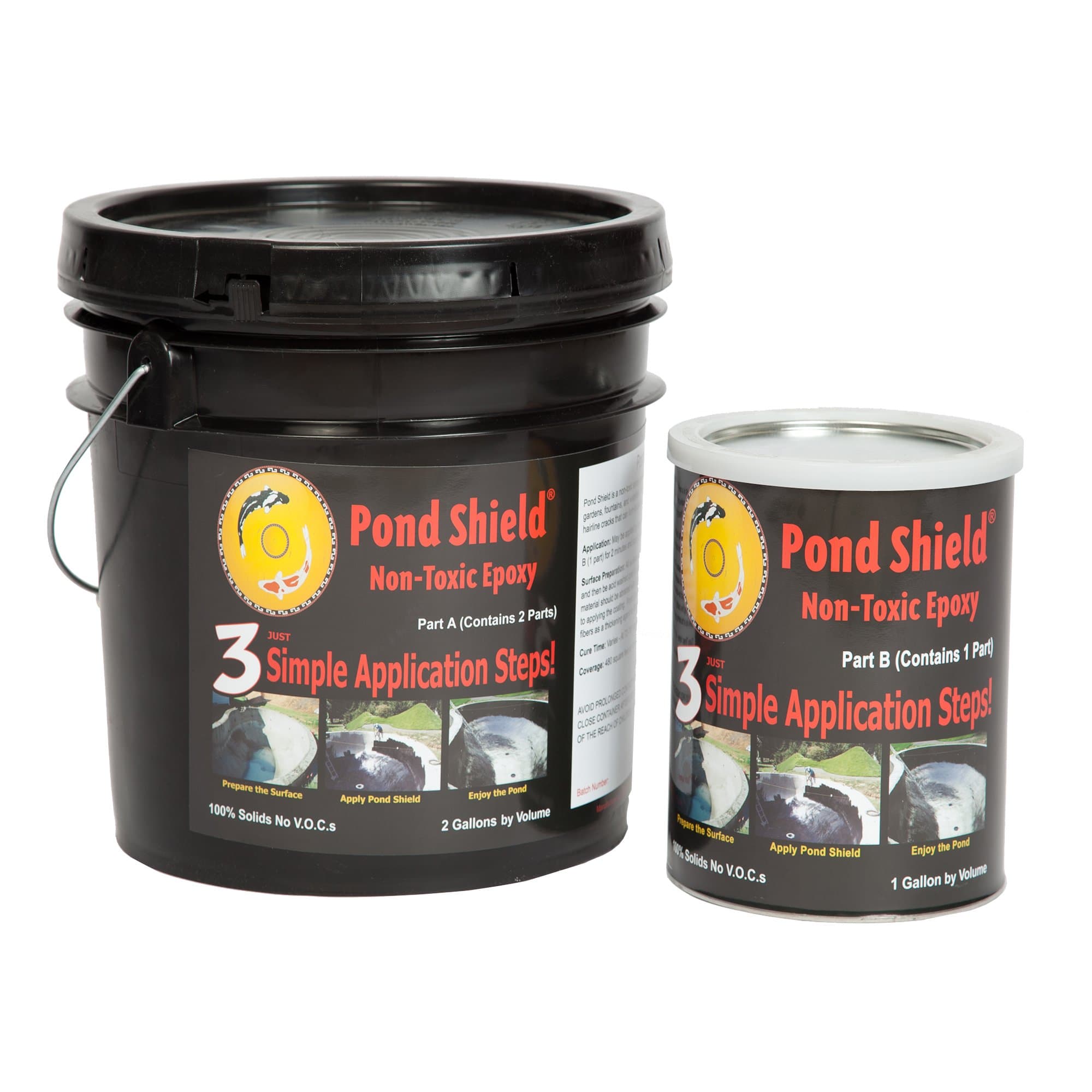 Pond Shield Armor SKU-CLEAR-3GA Non-Toxic Epoxy Paint, 3-Gallon, Clear