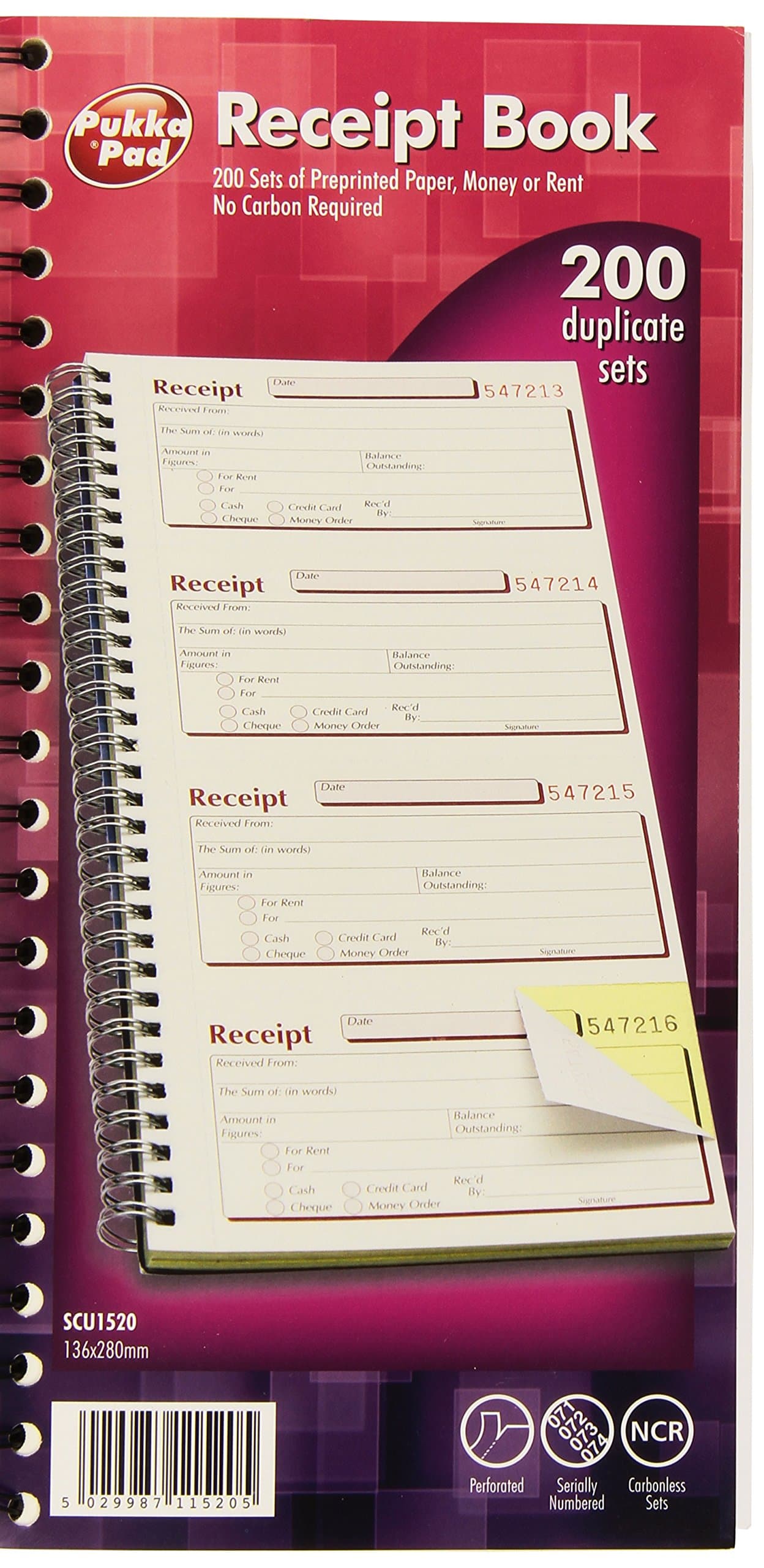 Pukka Pads Value 200 Slip Receipt Book