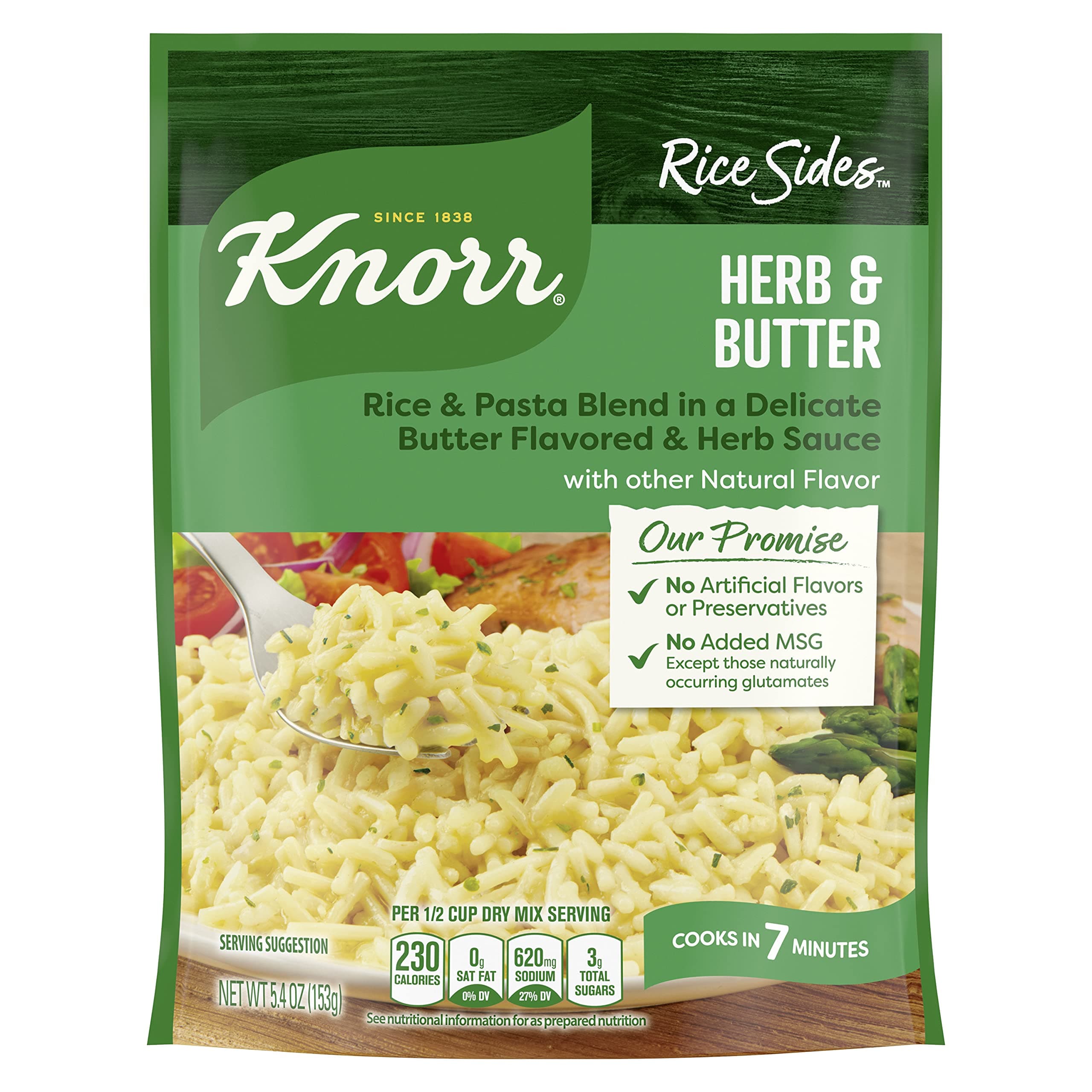 Rice Sides Herb & Butter Long Grain Rice and Vermicelli Pasta Blend For a Tasty Rice Side Dish 5.4 oz