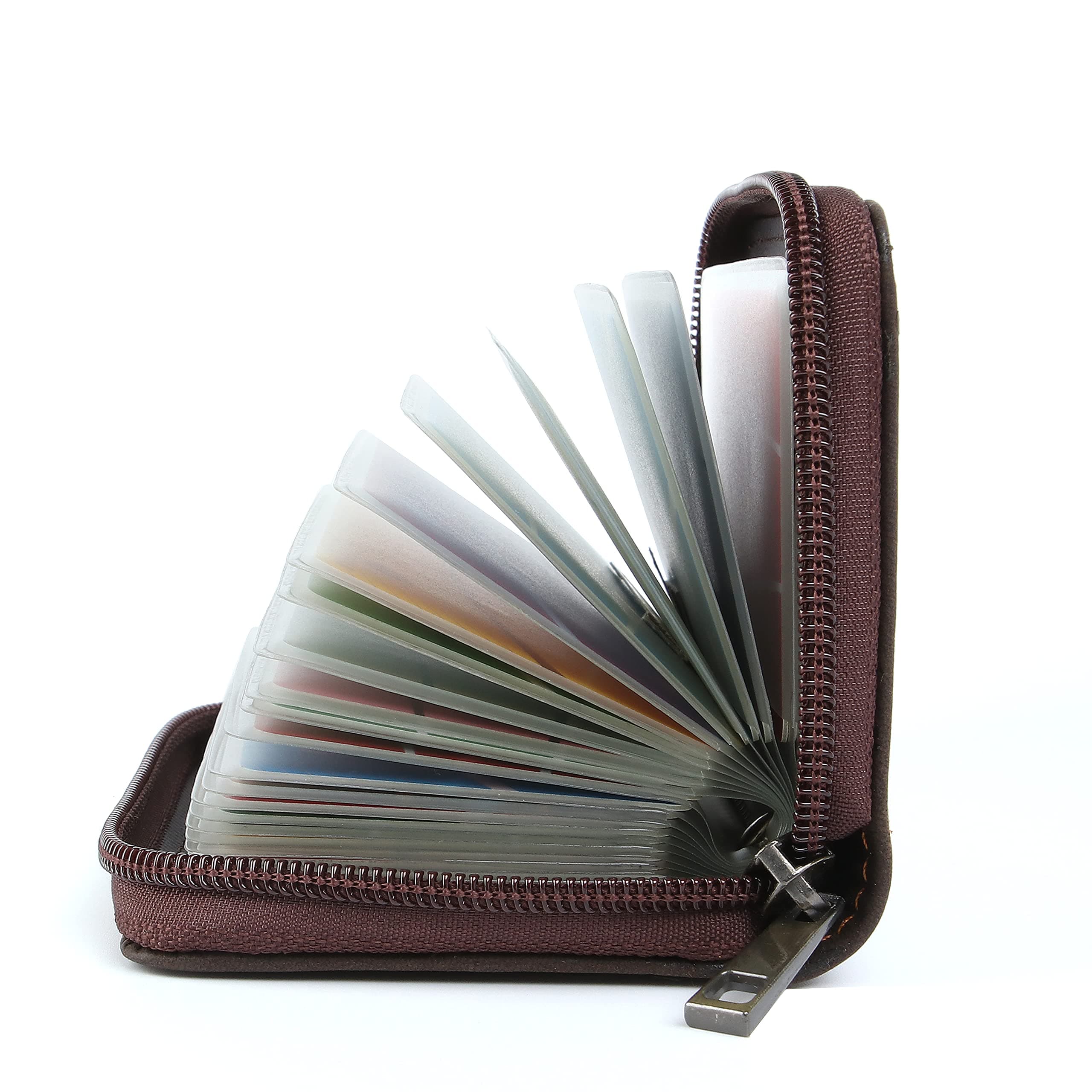 Credit Card Holder Wallets for Women Men Leather (Brown Special Leather#2)