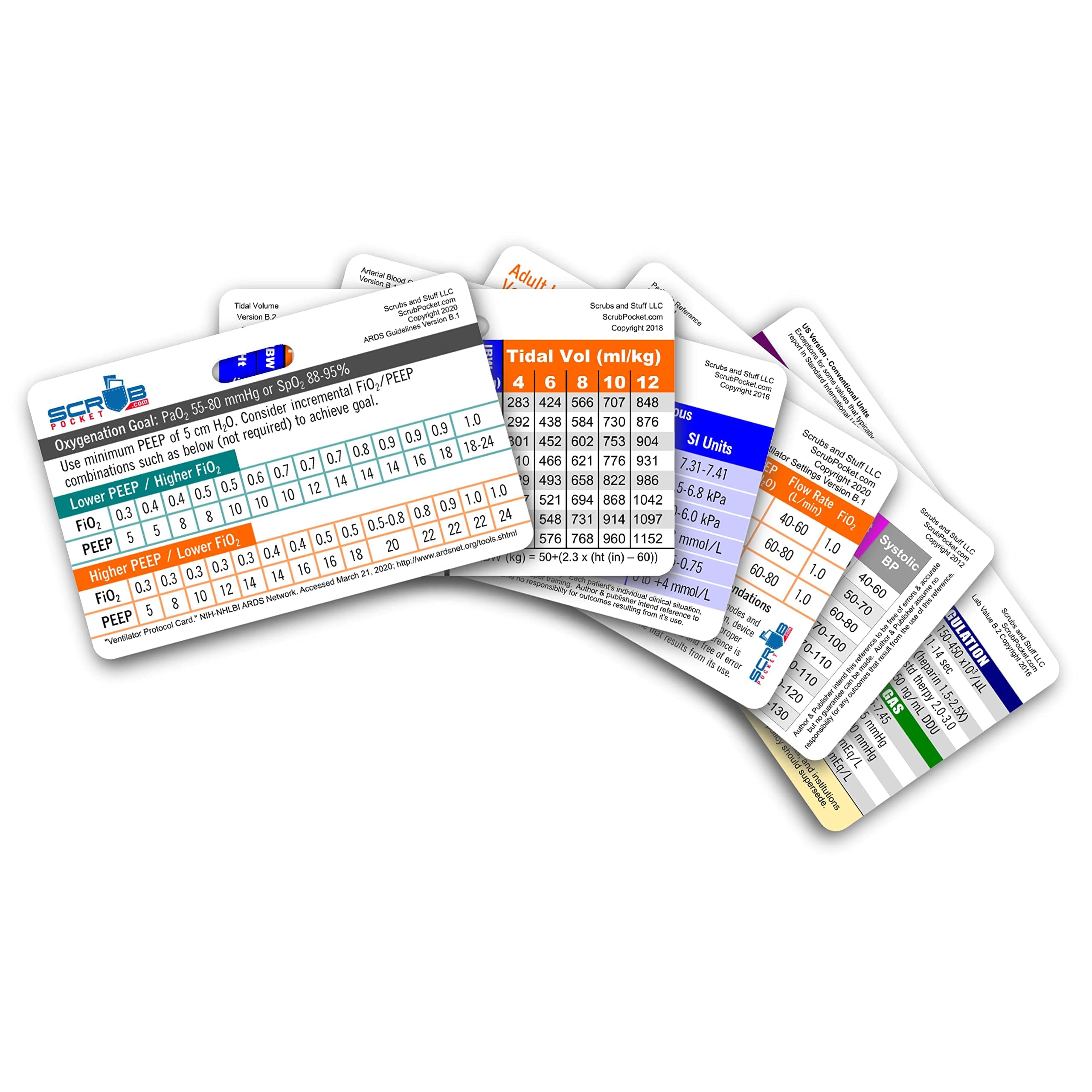 Scrub Pocket Respiratory Therapist Mini Horizontal Badge Card Set