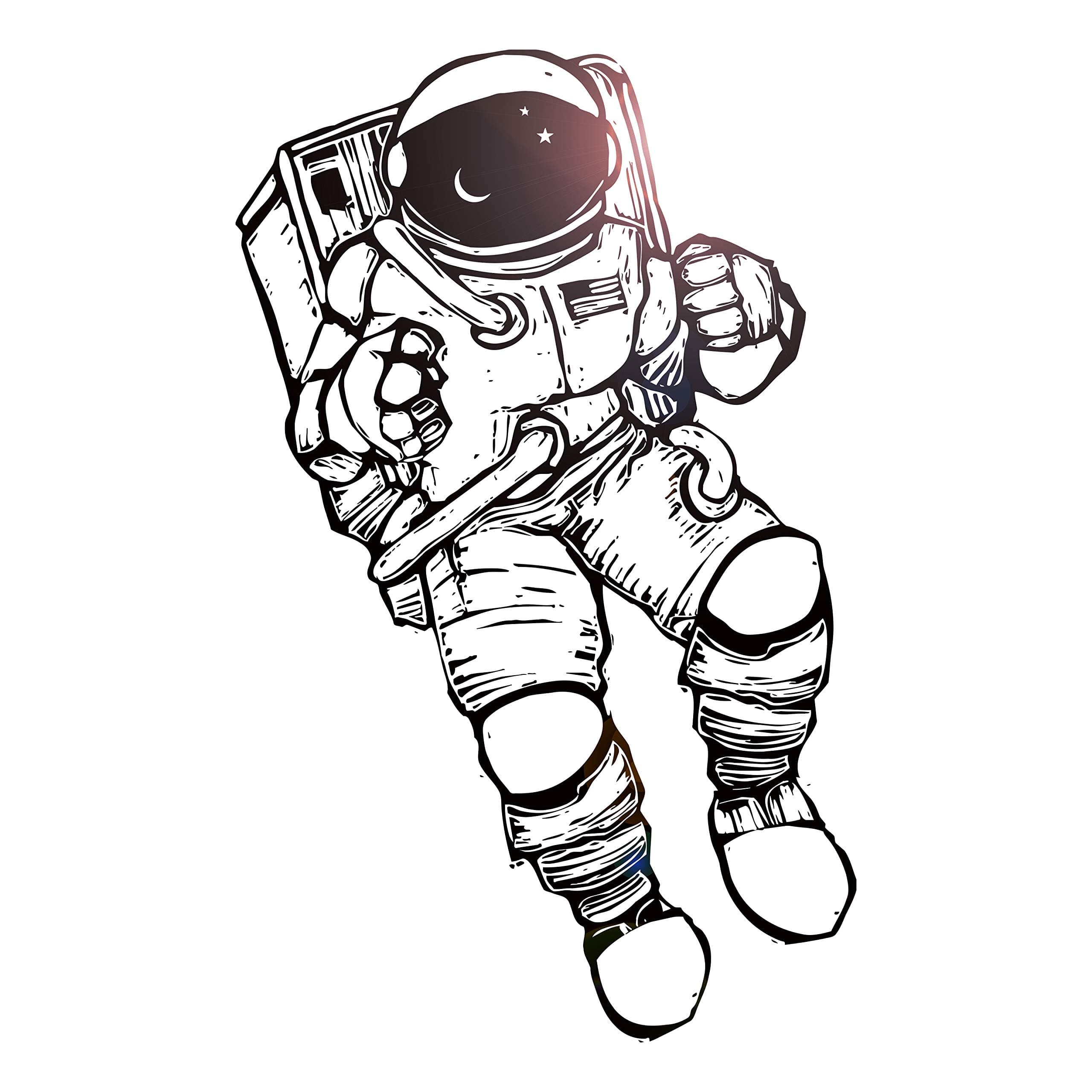Wall Stickers Vinyl Decal Astronaut, Spaceman, Cosmonaut Space Decor for Living Room (z2169i)