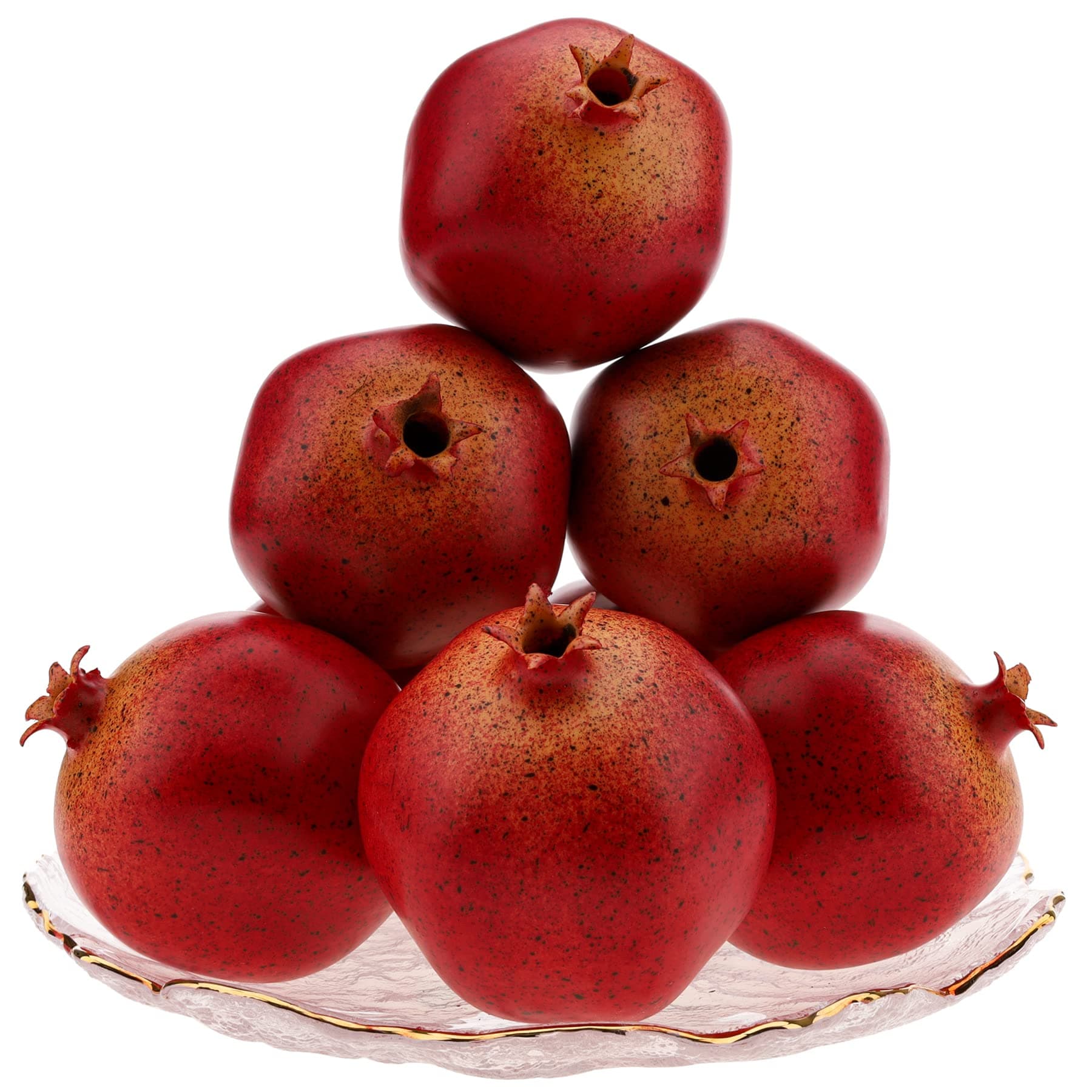 6pcs Fake Pomegranate Home Kitchen Decoration Lifelike Realistic Simulation Artificial Fruit Cabinet Harvest Indoor Festival Party Weddings Display Photography Props