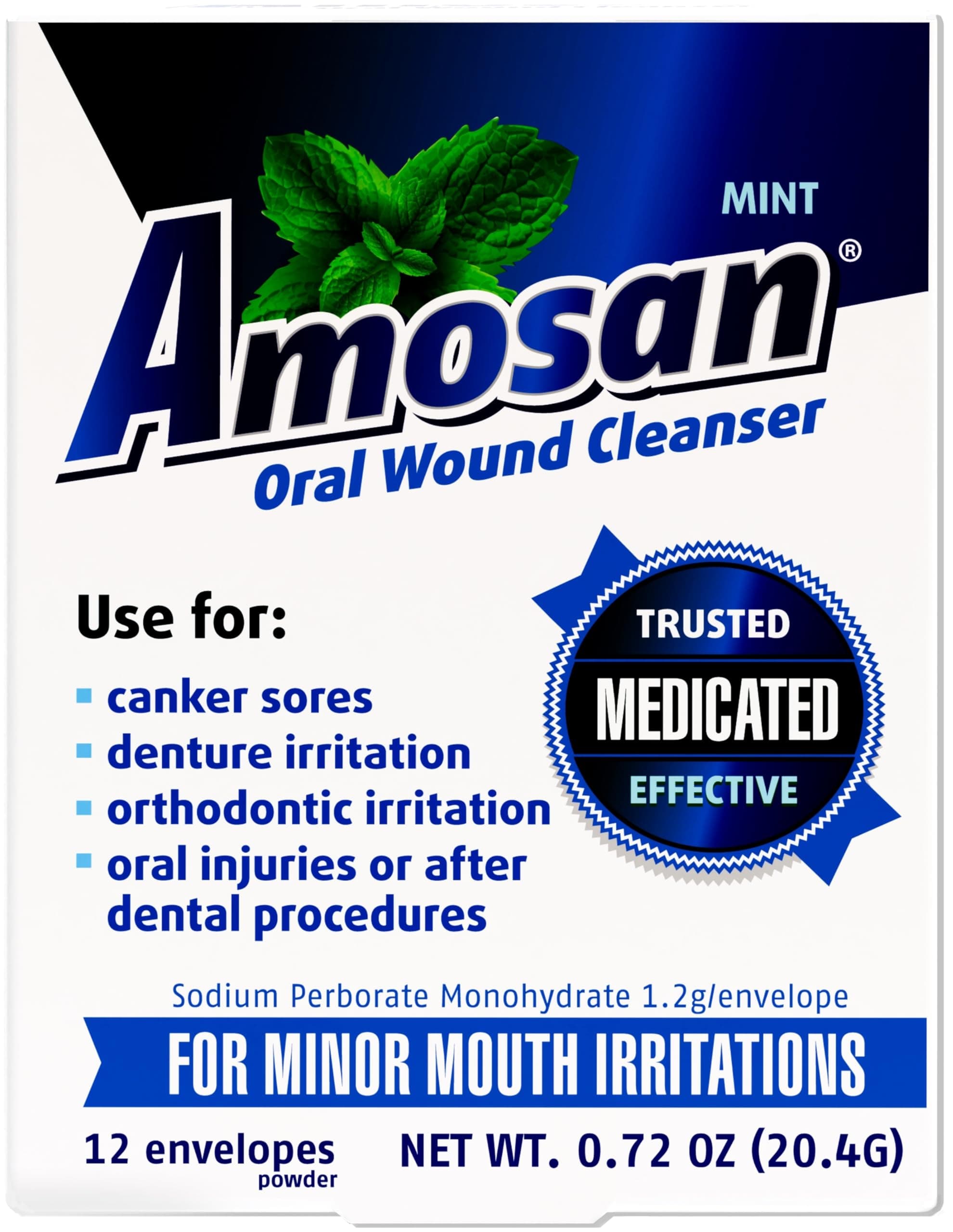 Amosan Oral Antiseptic Rinse - 68.635% Sodium Perborate Monohydrate