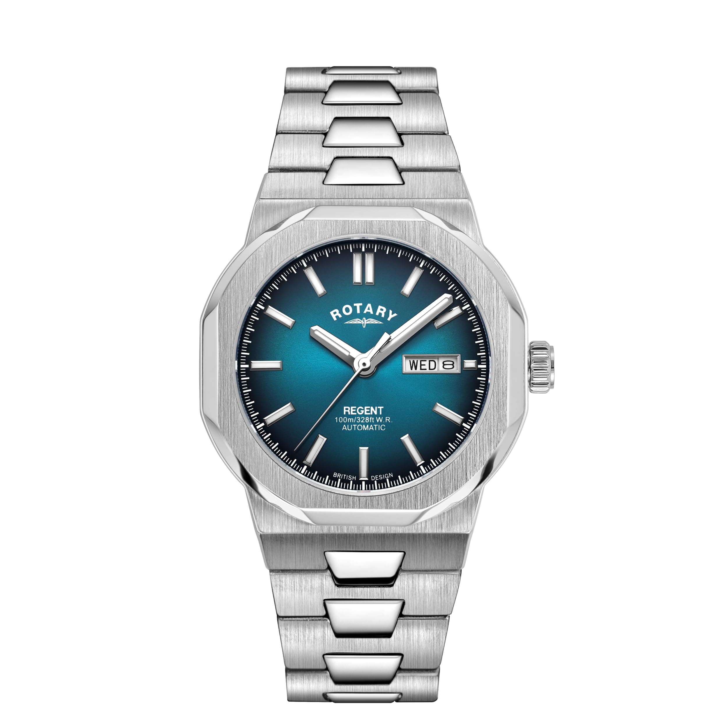 Men's Automatic Watch Rotary Regent GB05490/73 Silver, Blue, Bracelet Type