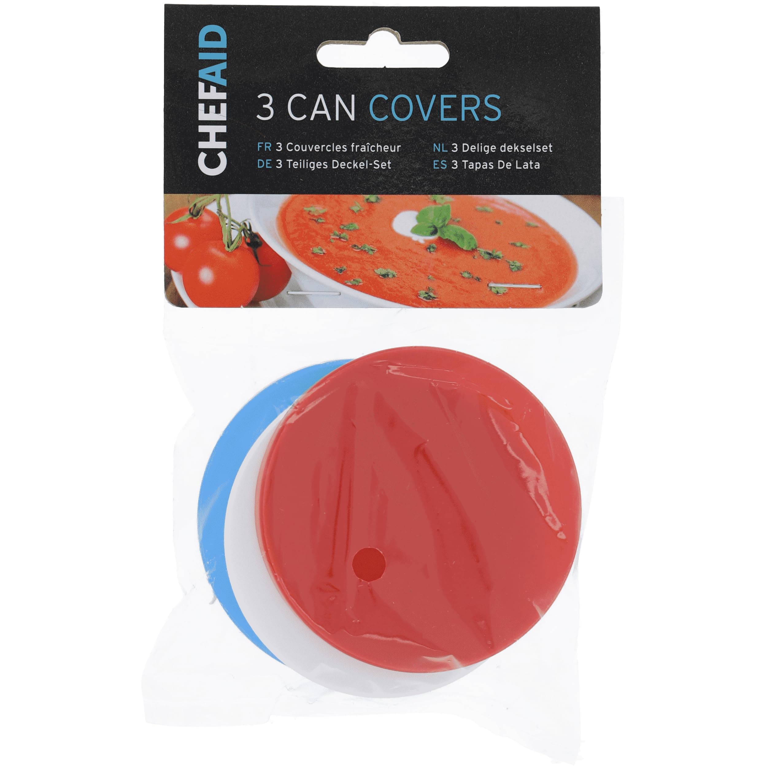 Chef Aid Standard Tin Can Covers, Set of 3 Can Covers, Perfect for sealing and keep remaining content fresh after being opened, Ideal for use with Pet Food
