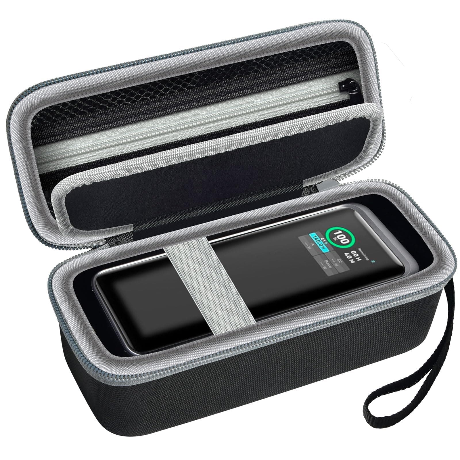 Case Compatible with Anker Prime Power Bank 27,650mAh 3 Ports 250W Portable Charger Battery Charging Station Travel Storage Stand for USB-C Chargers (Case Only)