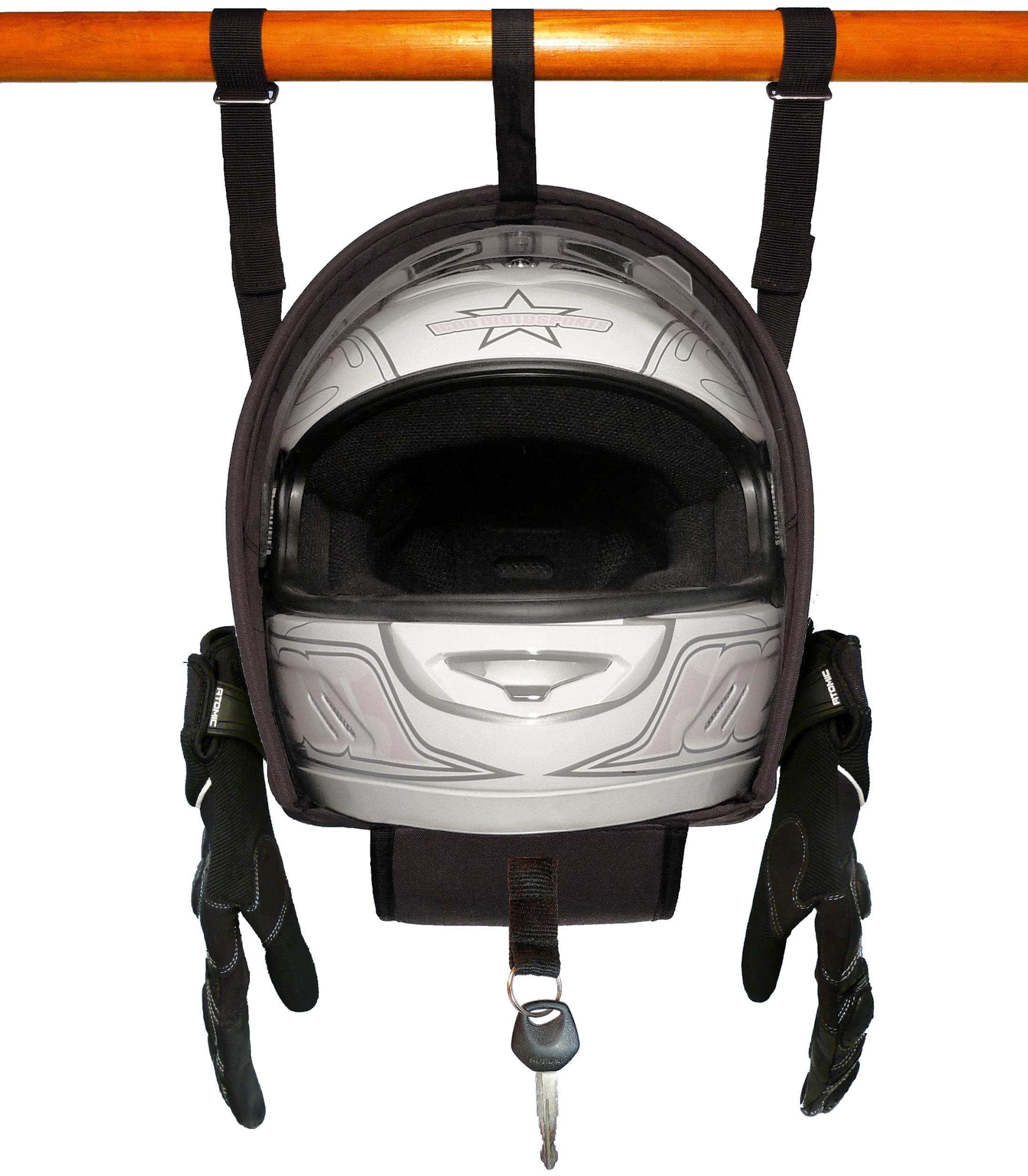 Motorcycle Helmet Storage Bag Shelf Hanger Holder