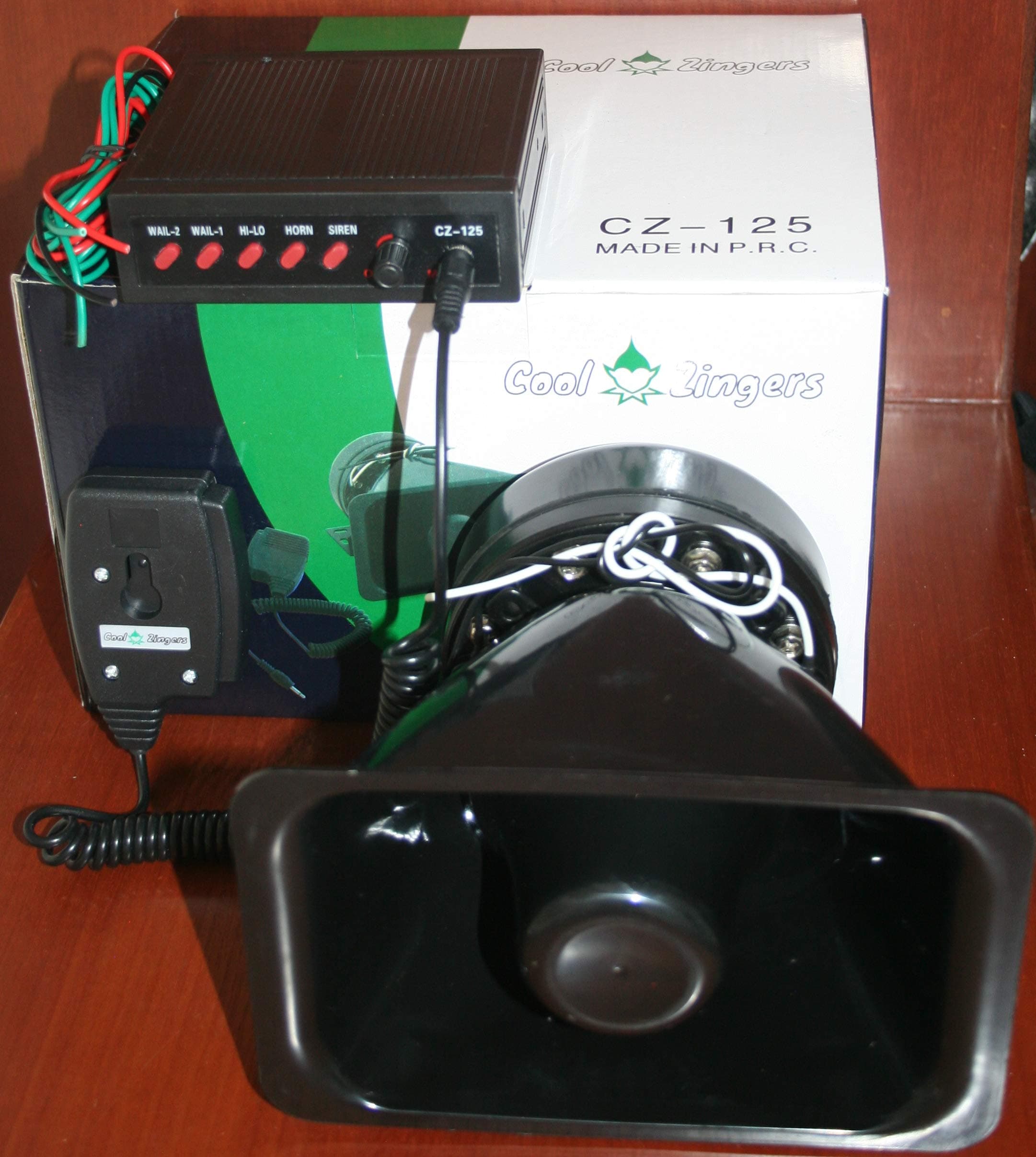 125 Watt Police Siren 5 Sound Emergency Vehicle Warning Speaker Pa System Microphone 12v High Power