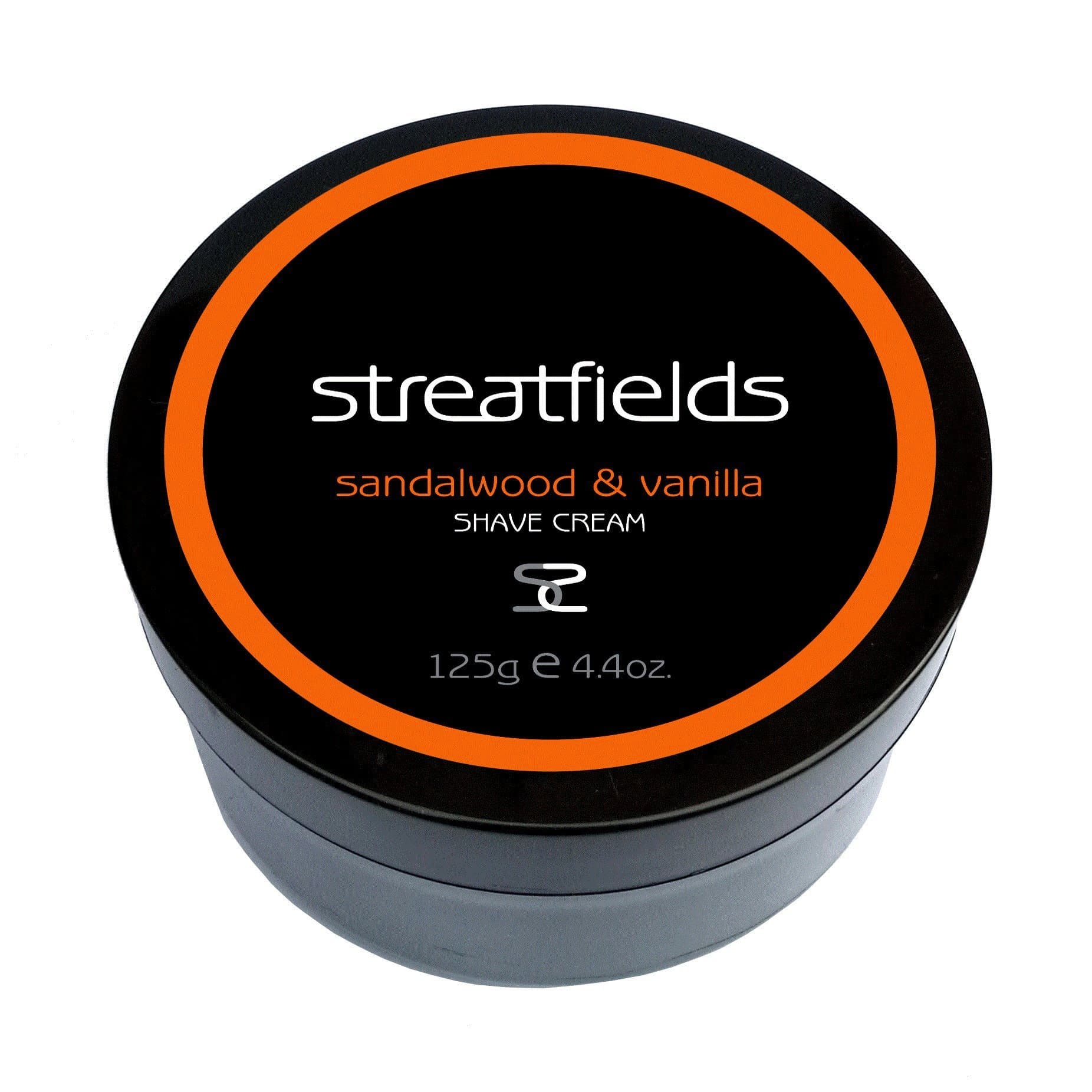 Streatfields Shave Cream, Sandalwood & Vanilla, 125g