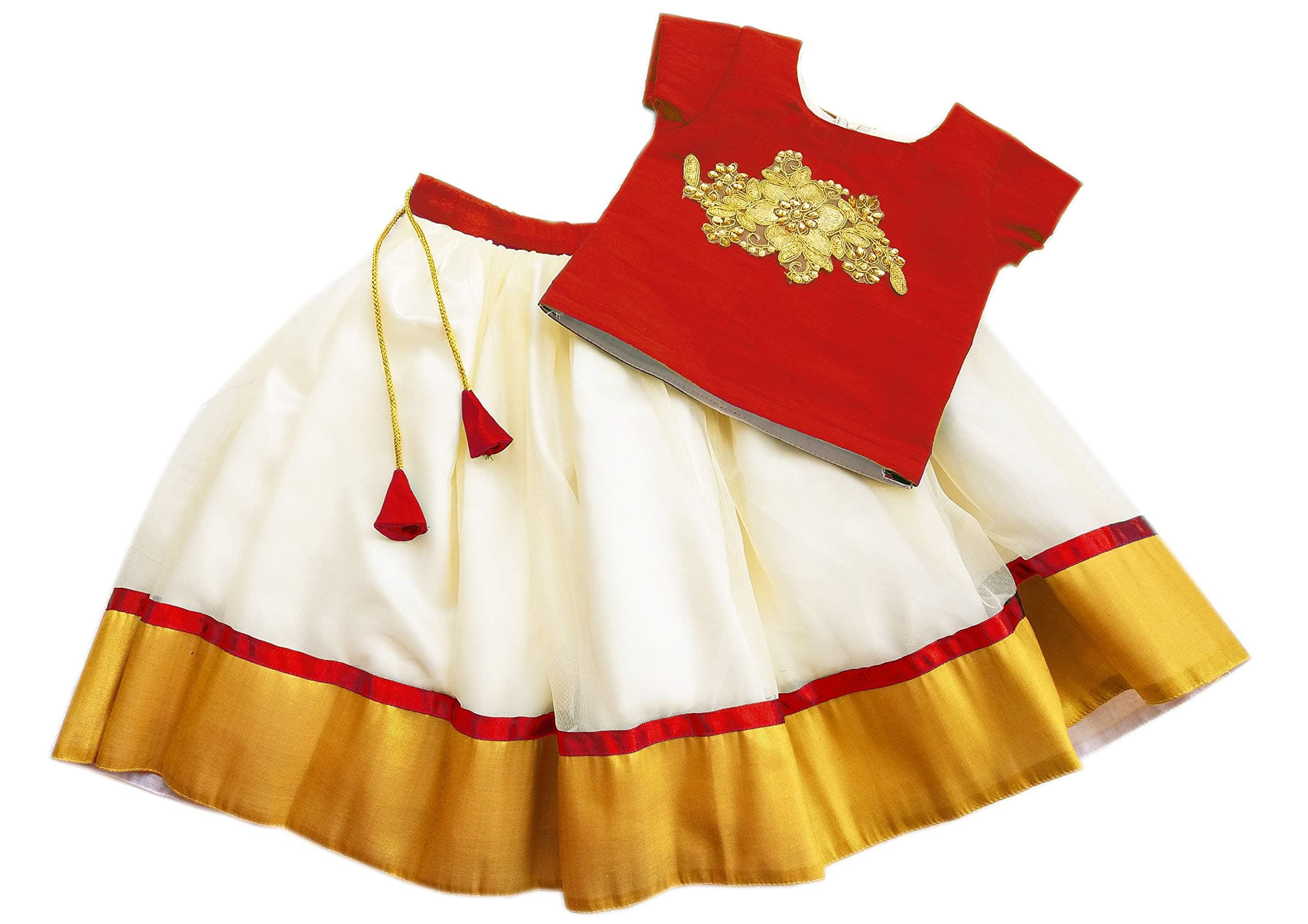 Stanwells Kids Baby Girl's Silk & Net Readymade Lehenga Choli