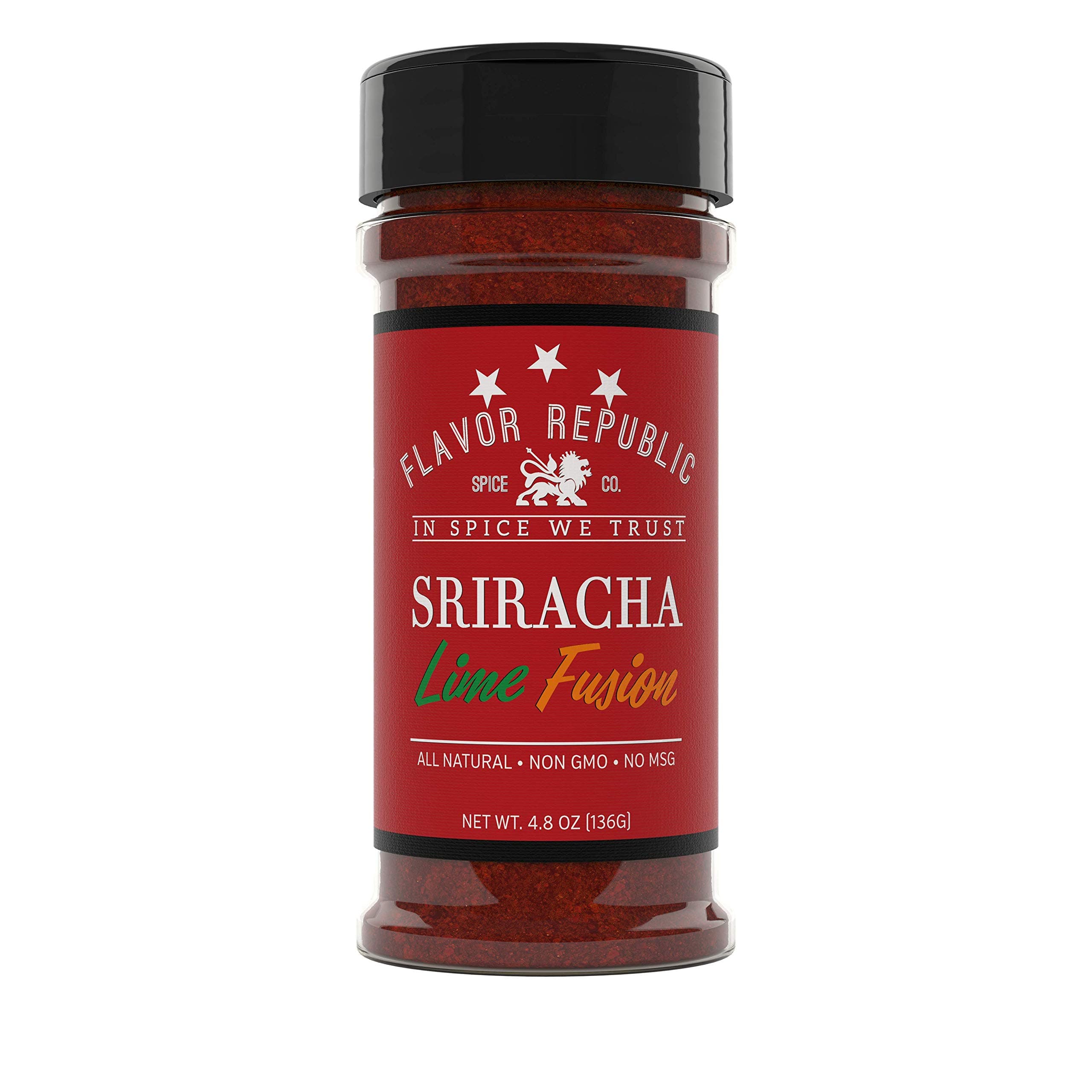 Sriracha Powder, Sweet and Spicy Sriracha-Lime Spice Blend. Hot Crushed Ground Herb Chili Pepper Seasoning Mix - Flavor Republic (4.8 oz)