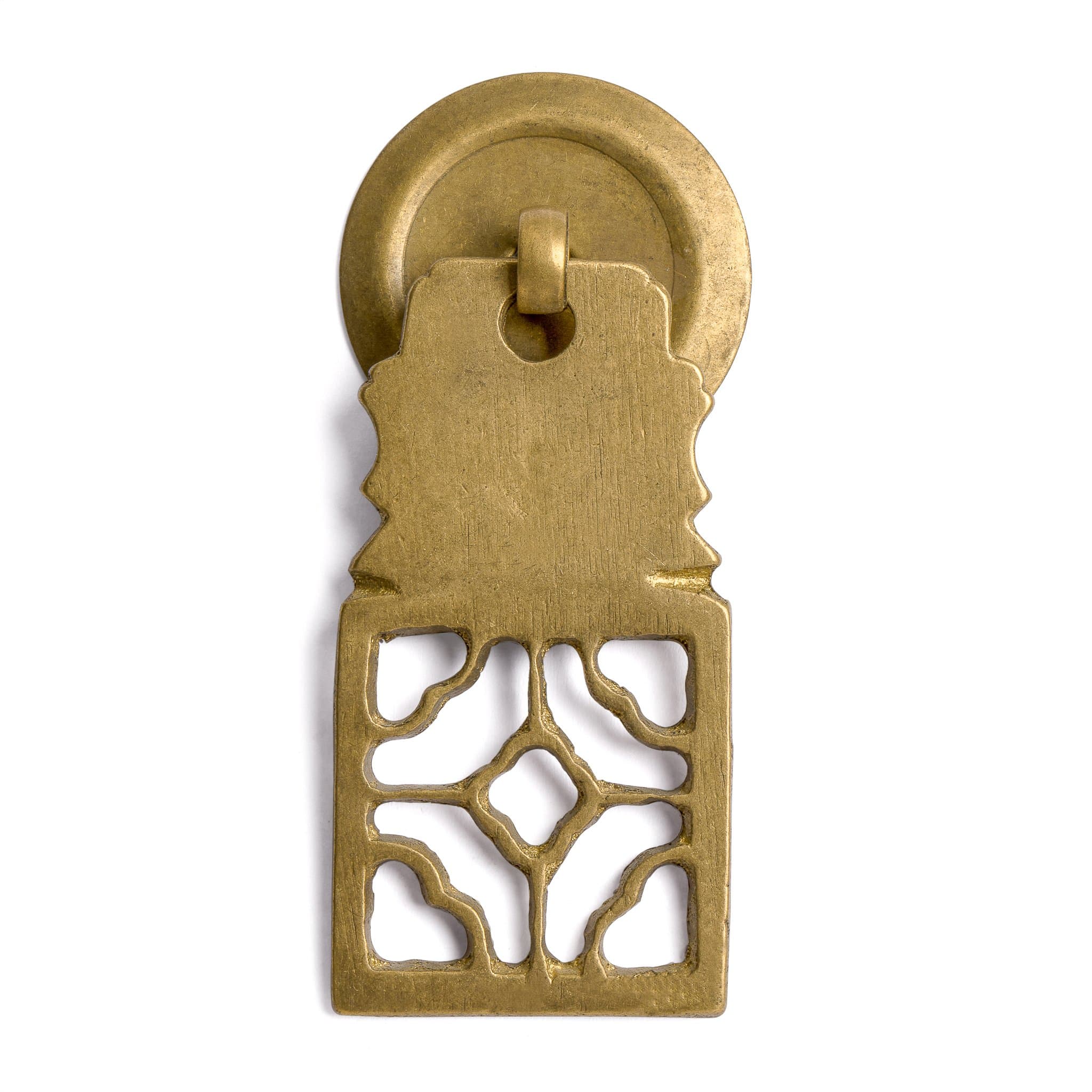 "Symmetrical Elegance Brass Hardware Pulls 3.2 Inches - Set of 2 - Architectural, Interior Design, Furniture Cabinet Customization Hardware