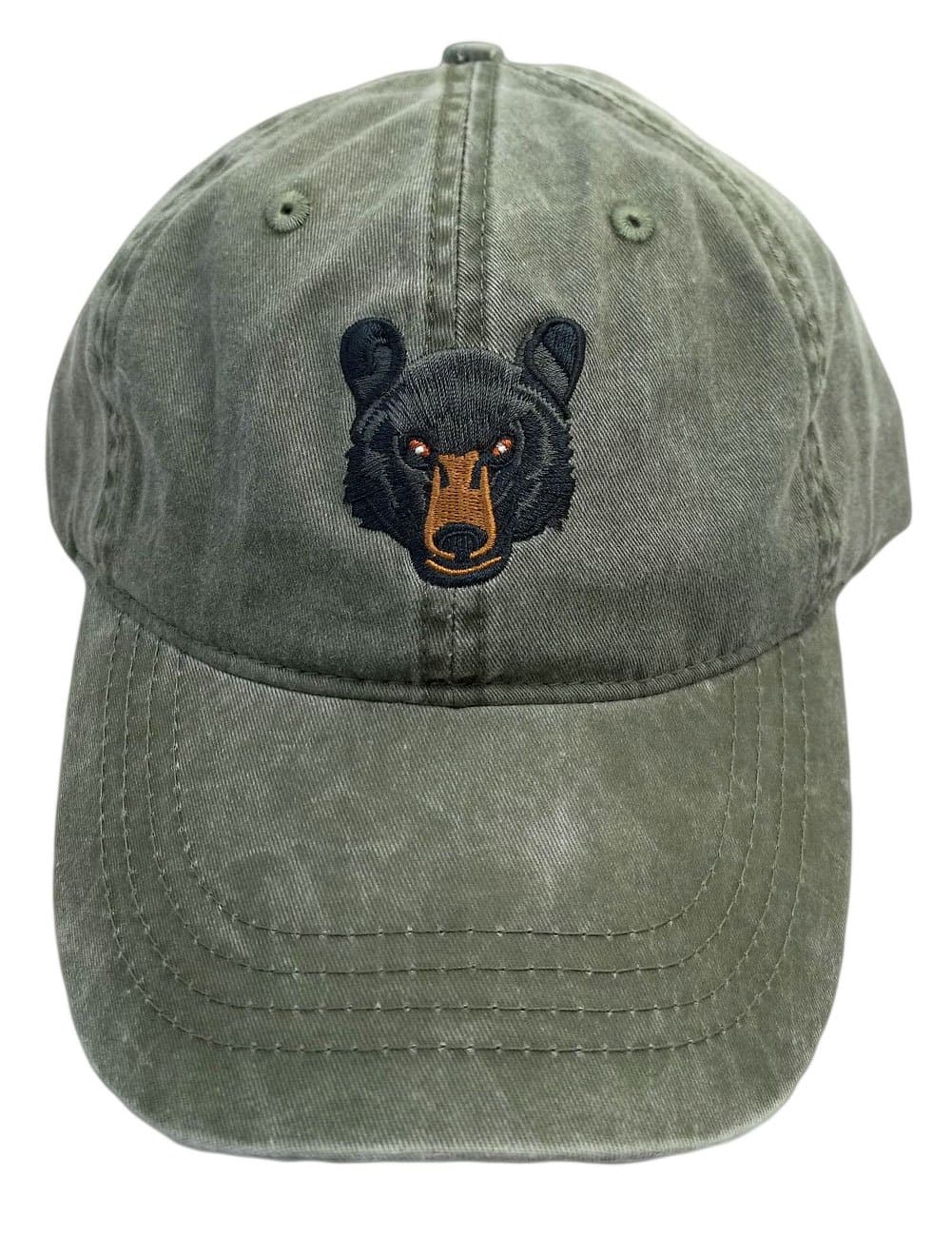 ECO Wear Embroidered Wildlife Black Bear Khaki Baseball Cap