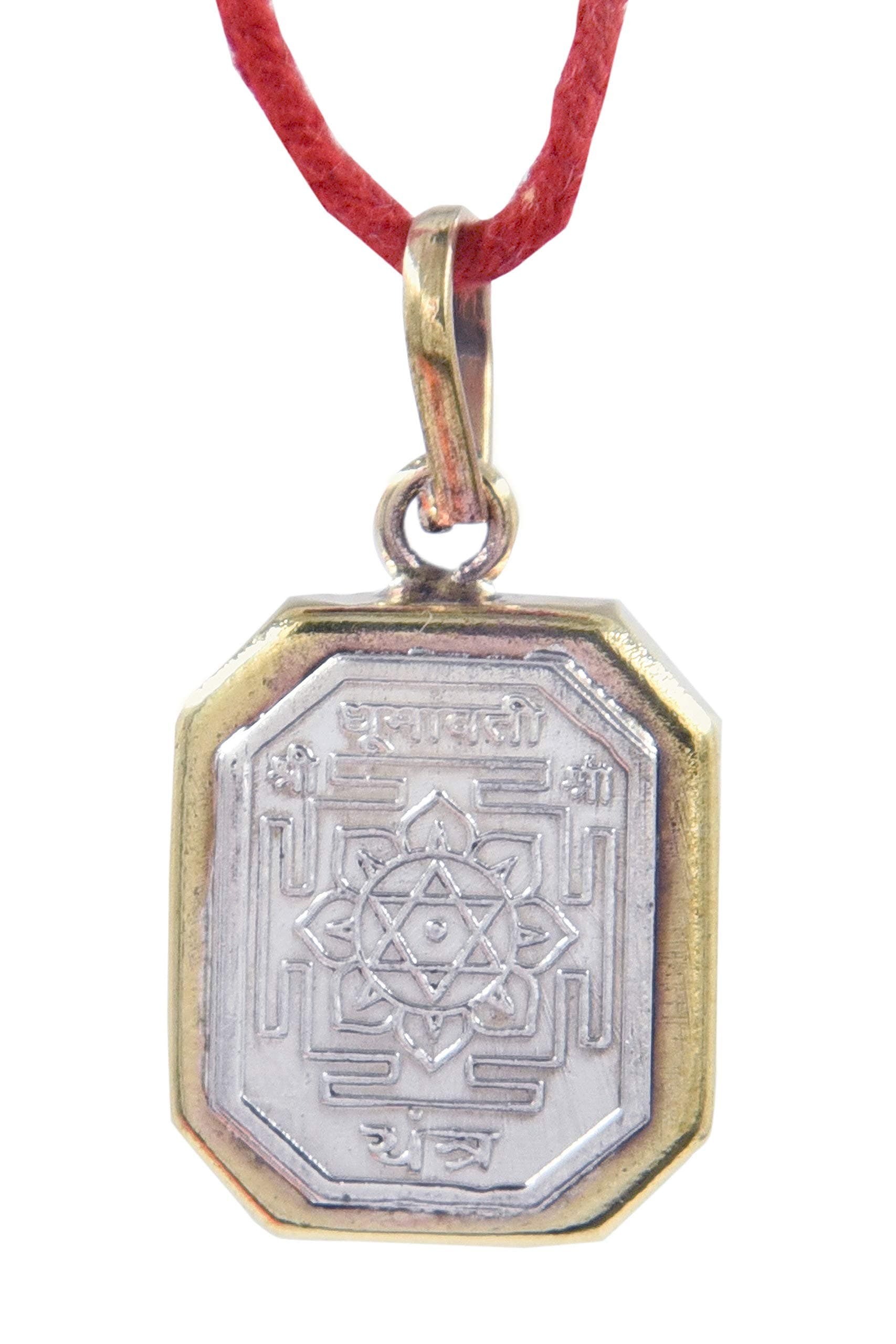 PANDIT NM SHRIMALI Pure Silver Dhumavati Yantra Pendant/Locket Energised Mata Dhumavati Devi Yantram Kavach, Square 2.5-3gm
