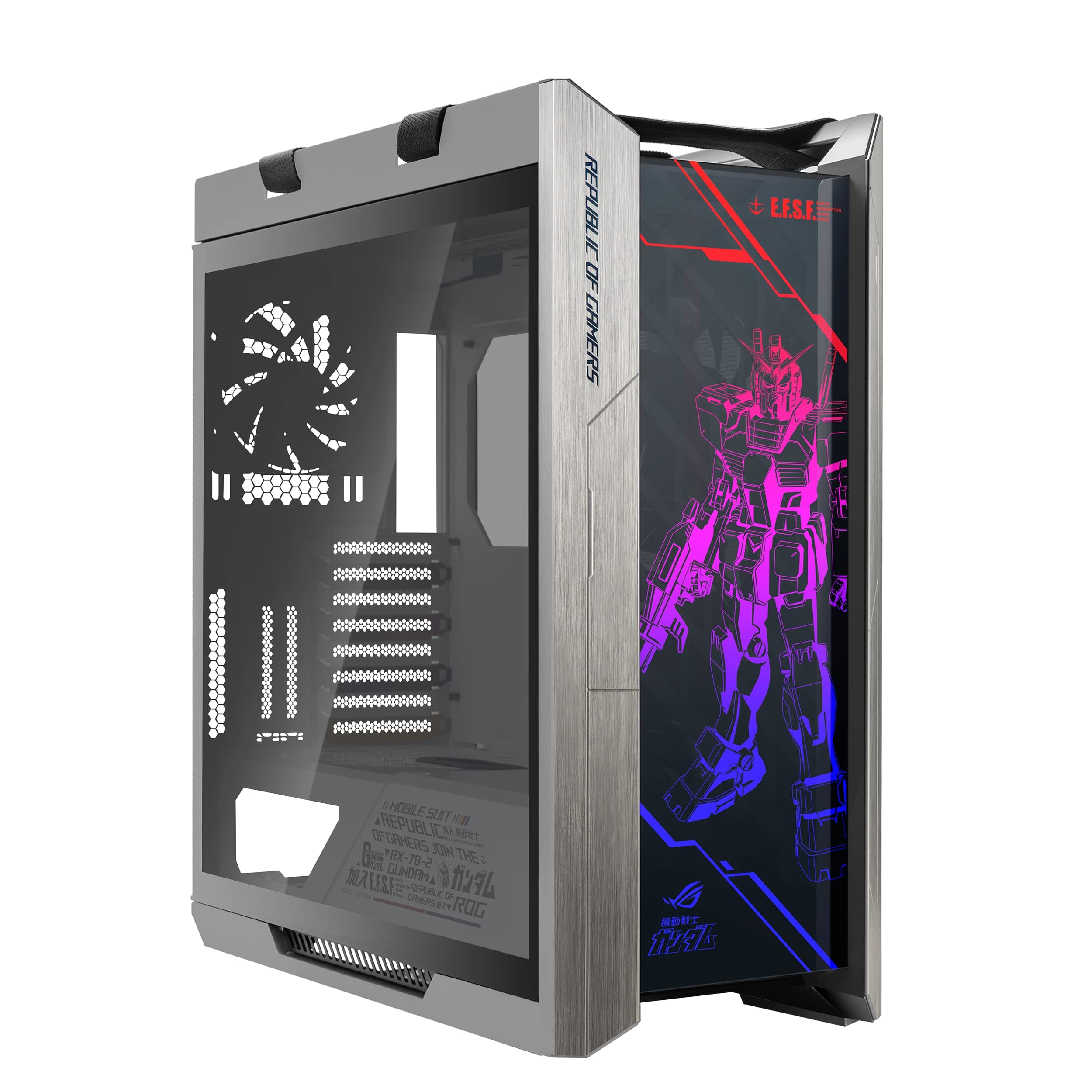 ROG Strix Helios Gundam Edition RGB ATX/EATX mid-Tower Gaming case with Tempered Glass, Aluminum Frame, GPU Braces, 420mm Radiator Support, and Aura Sync