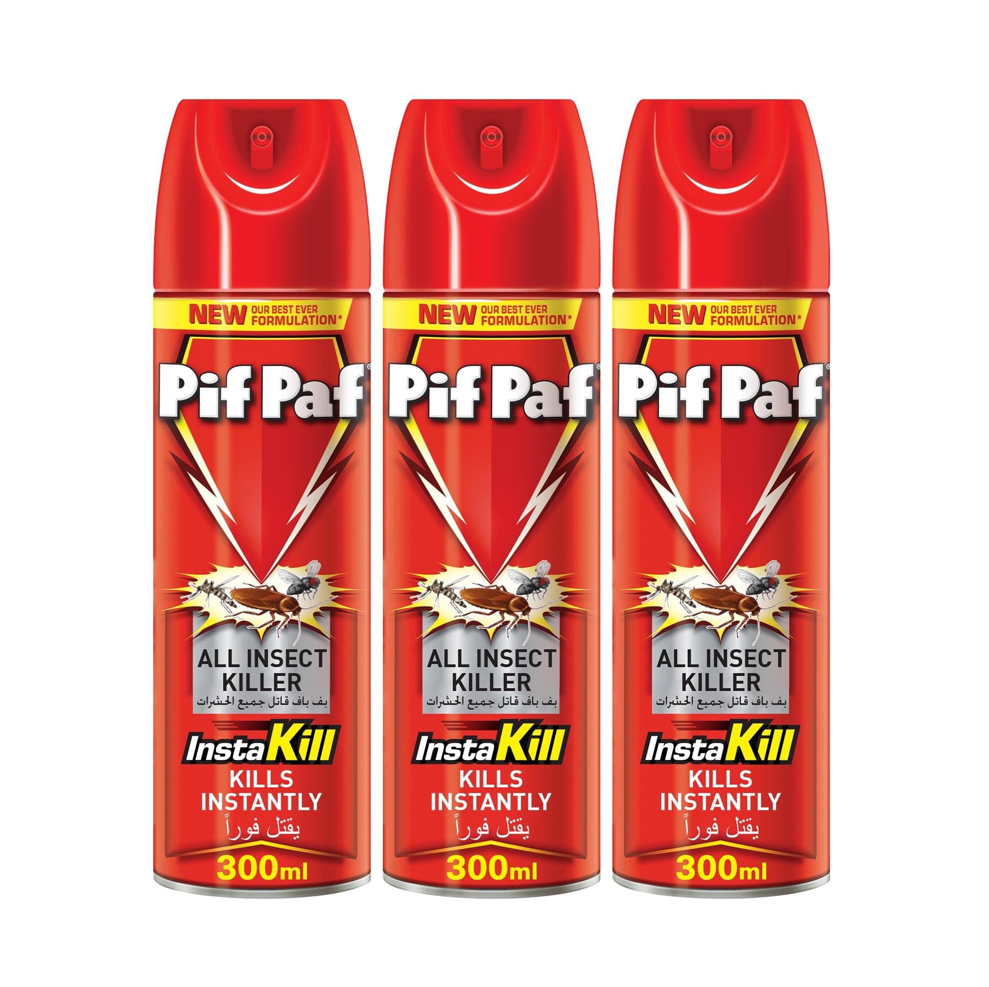 Pif Paf All Insect Killer | Kills Cockroaches, Ants, Flies & Mosquitoes | Insect Killer Spray with Best Ever Formulation, 300 ml | Pack of 3