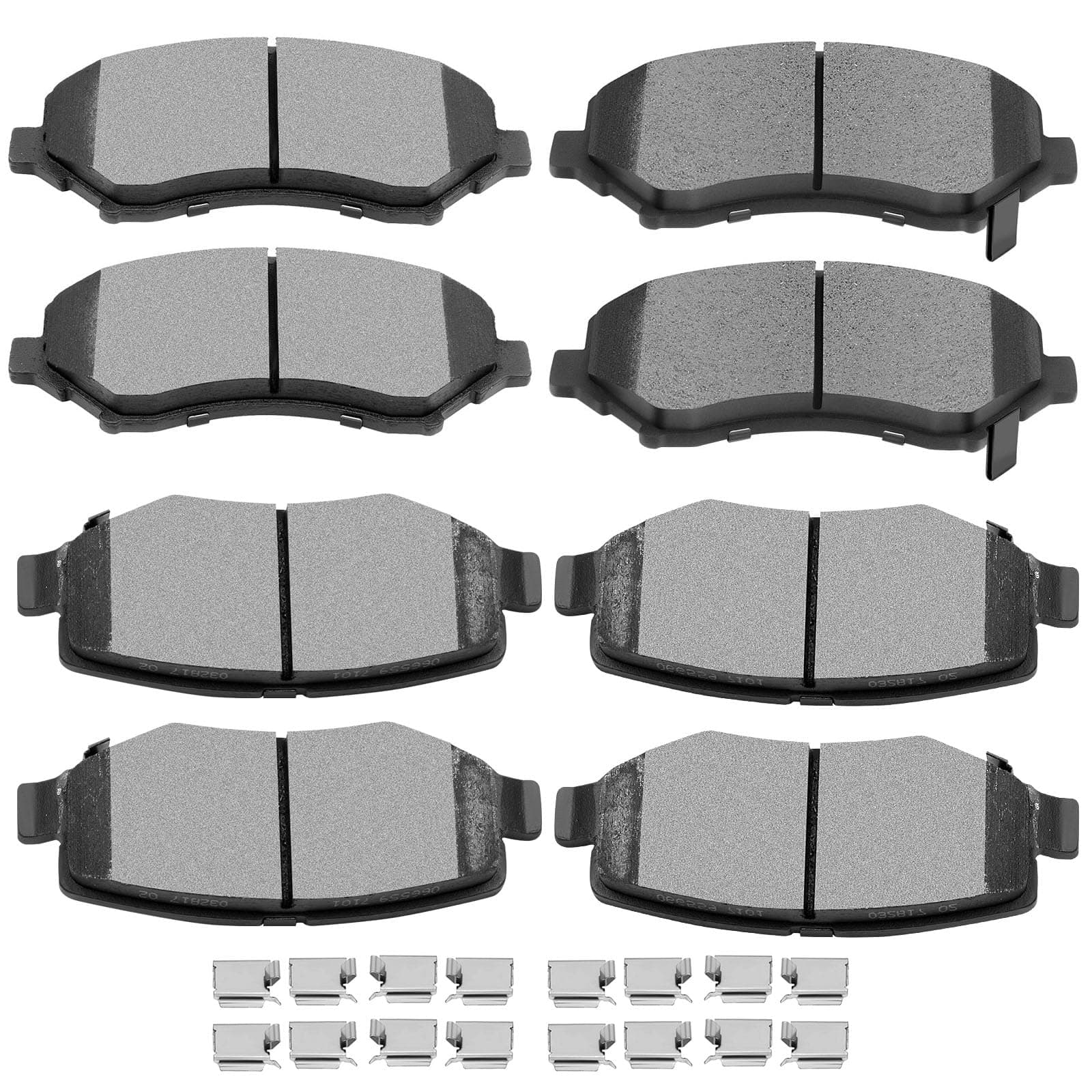 SCITOO Ceramic Disc Brake Pads Set Fit for 2007 2008 2009 2010 2011 2012 2013 2014 2015 2016 Jeep Wrangler,2008 2009 2010 2011 2012 Jeep Liberty,2007 2008 2009 2010 2011 Dodge Nitro