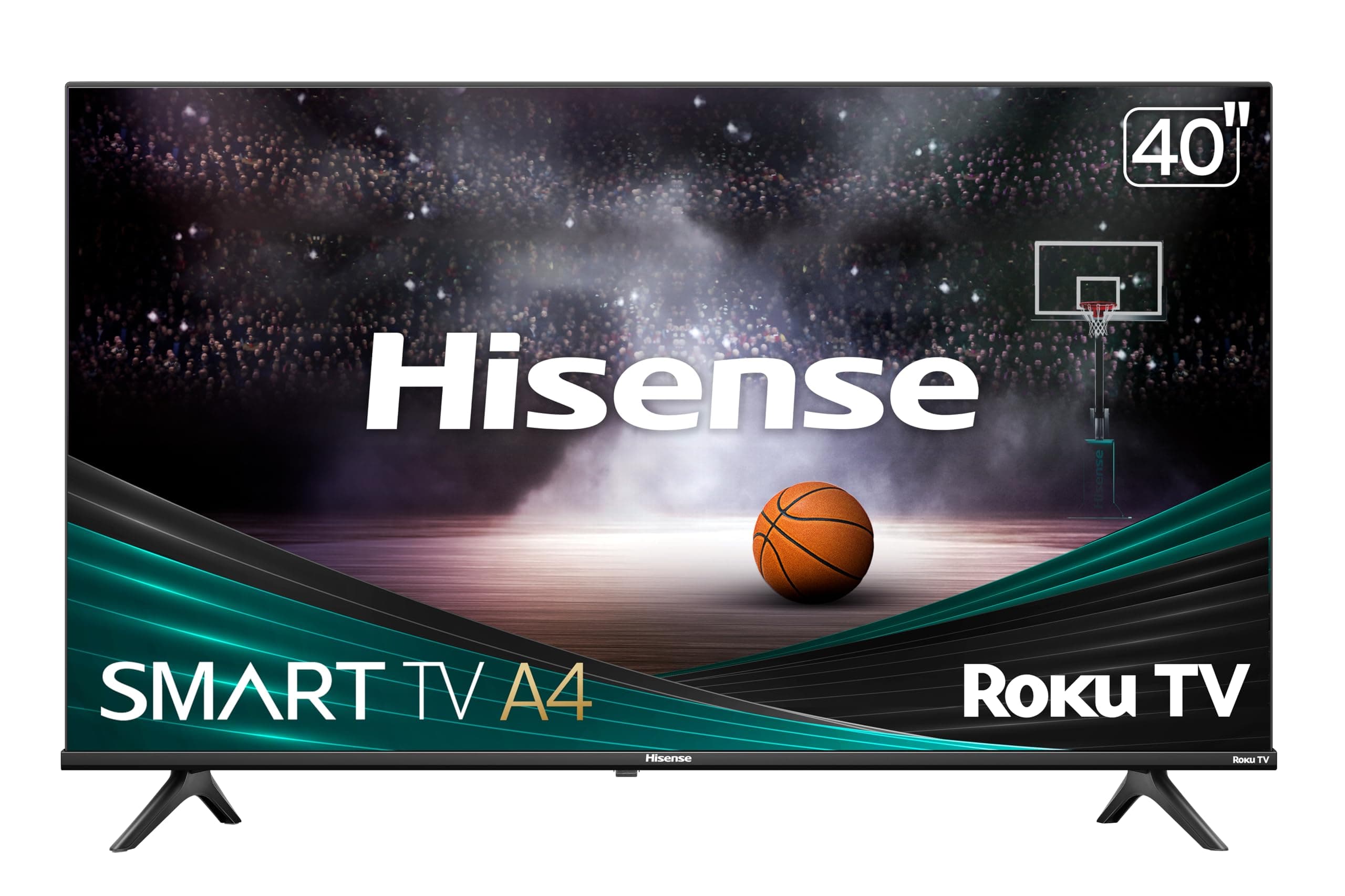 Hisense 40-Inch Class A4 Series FHD 1080p Smart Roku TV with Alexa Compatibility (40A4NR) - Dolby Audio, Slim Bezel Design, Google Assistant