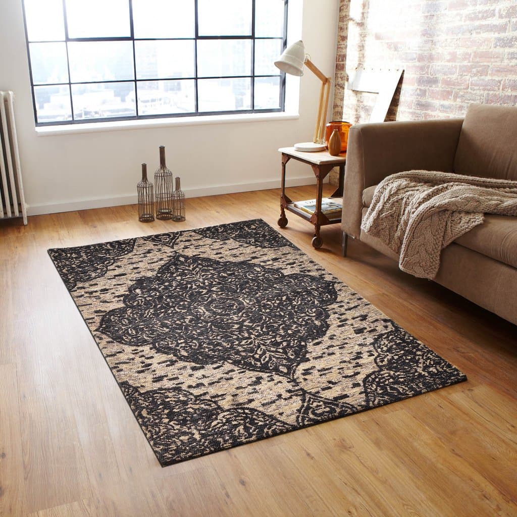 Desirica Jacquard Woven Modern Design Carpet (3 x 2 feet)