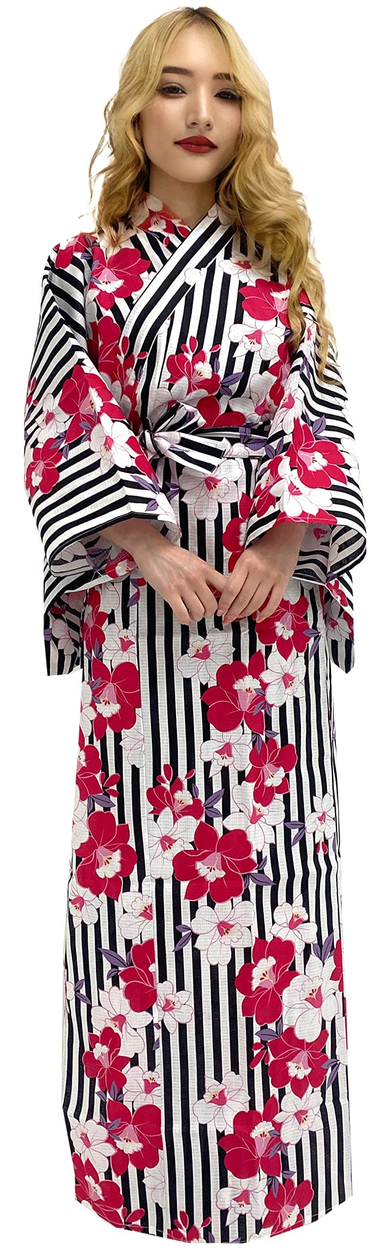 Kimura Jitsugyo Women's Kyoto Traditional Easy Wearing Kawaii Yukata Robe(Japanese Casual Kimono) Set 2