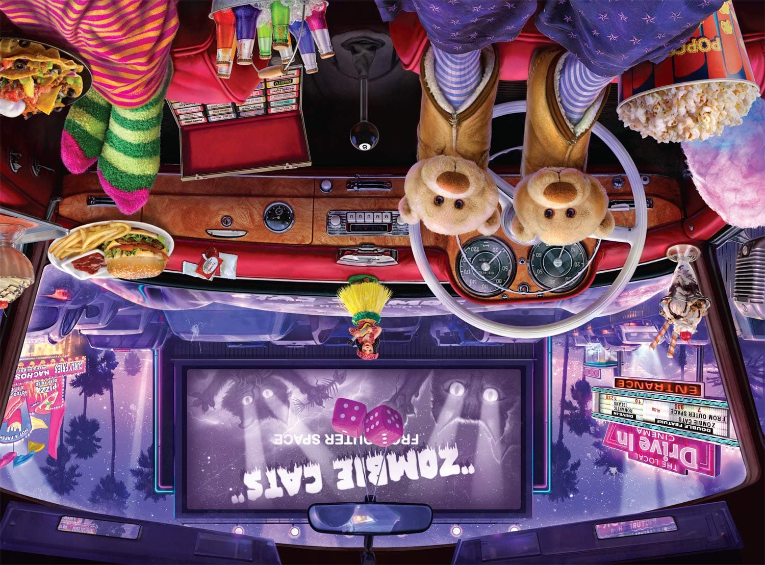 Buffalo Games - Night At The Drive-In - 1000 Piece Jigsaw Puzzle