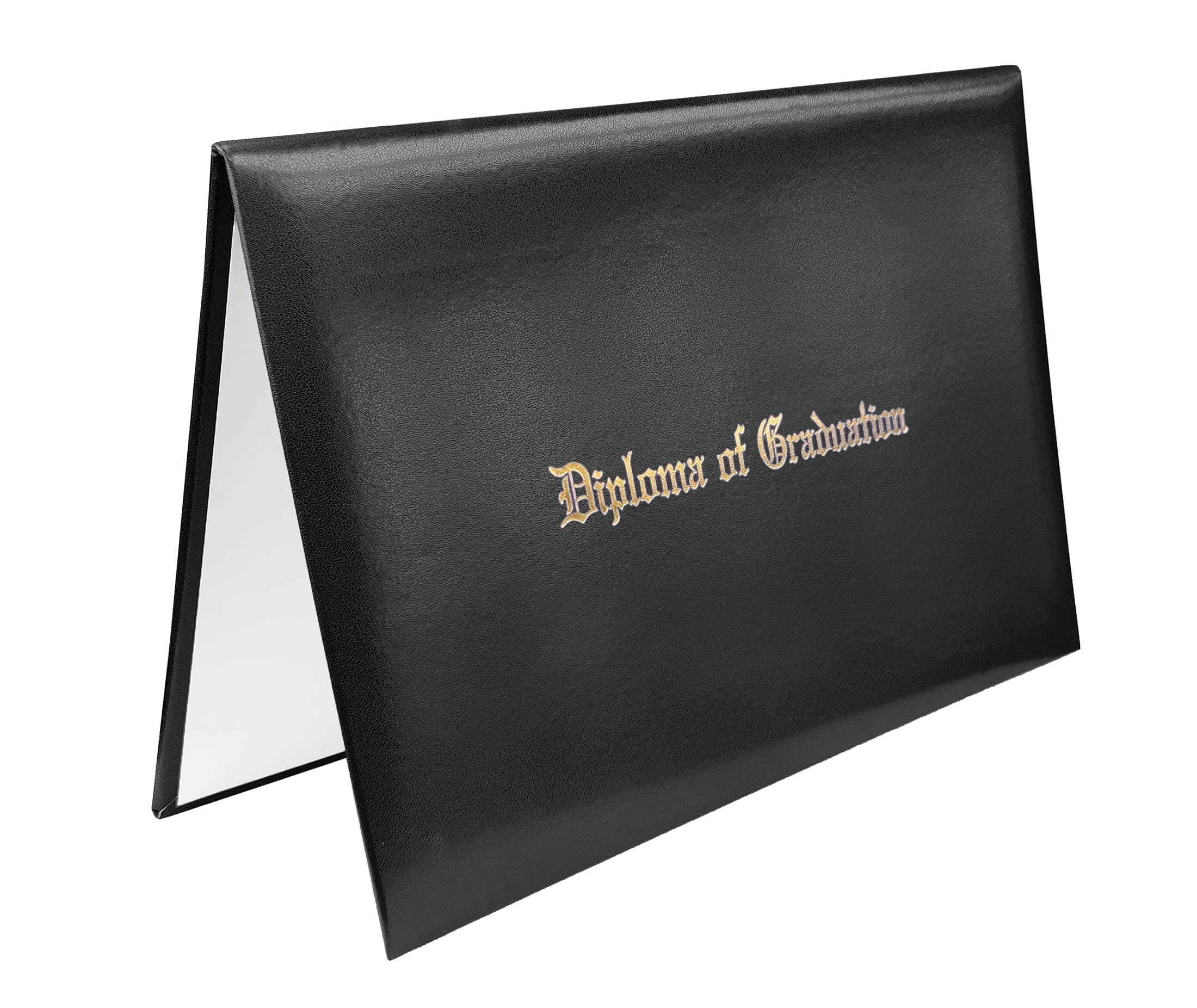 Happy Secret Imprinted Diploma Cover 8.5”x11” Graduation Covers Certificate Doent Holder Smooth Leatherette(Black)
