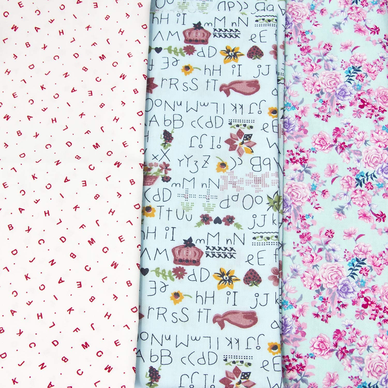 3 pcs Cotton Fabric 20X20 inches for doll tilde, sewing crafting, home decor, sewing crafting decor