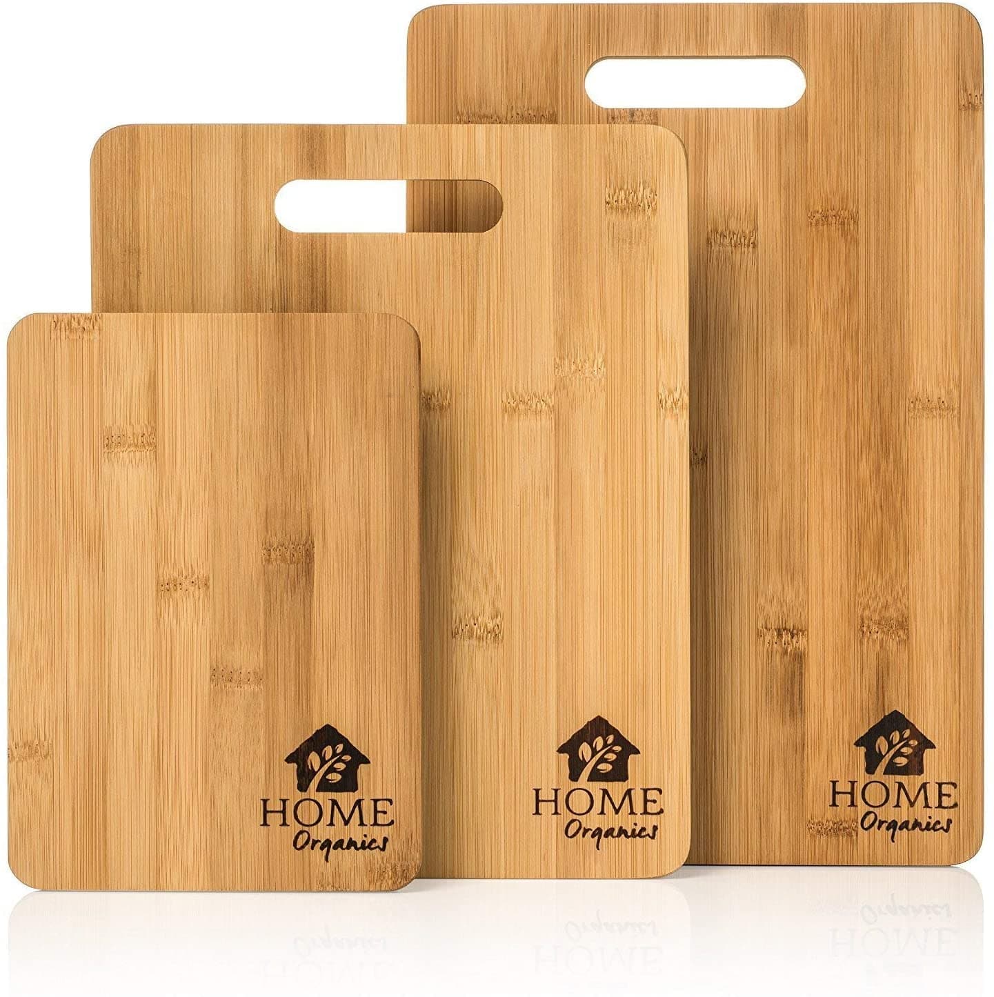Premium Moso Bamboo Chopping Board Set, for Food Prep, Meat, Vegetables, Bread, ers & Cheese