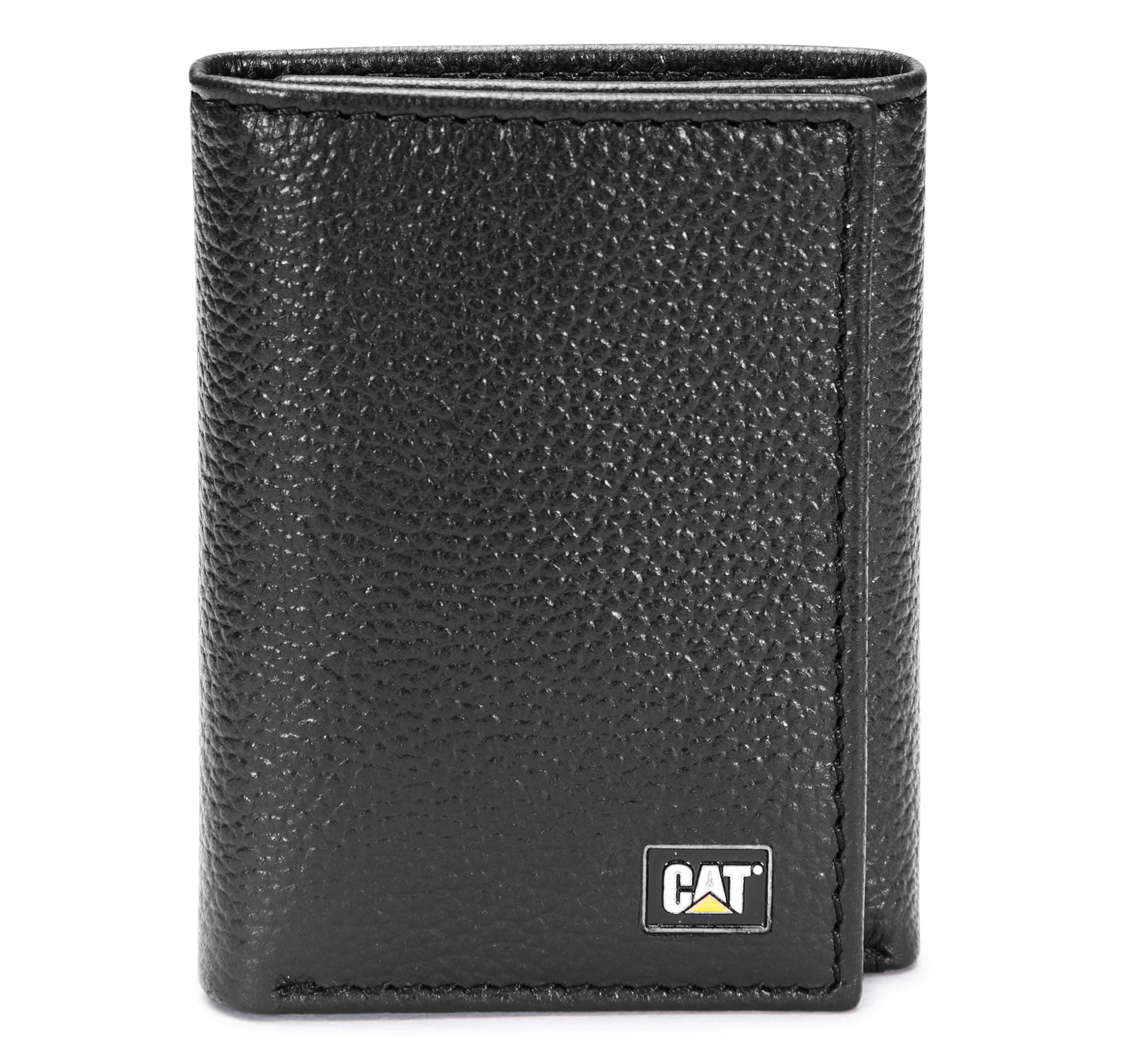 Caterpillar Men's Leather Trifold Wallet with